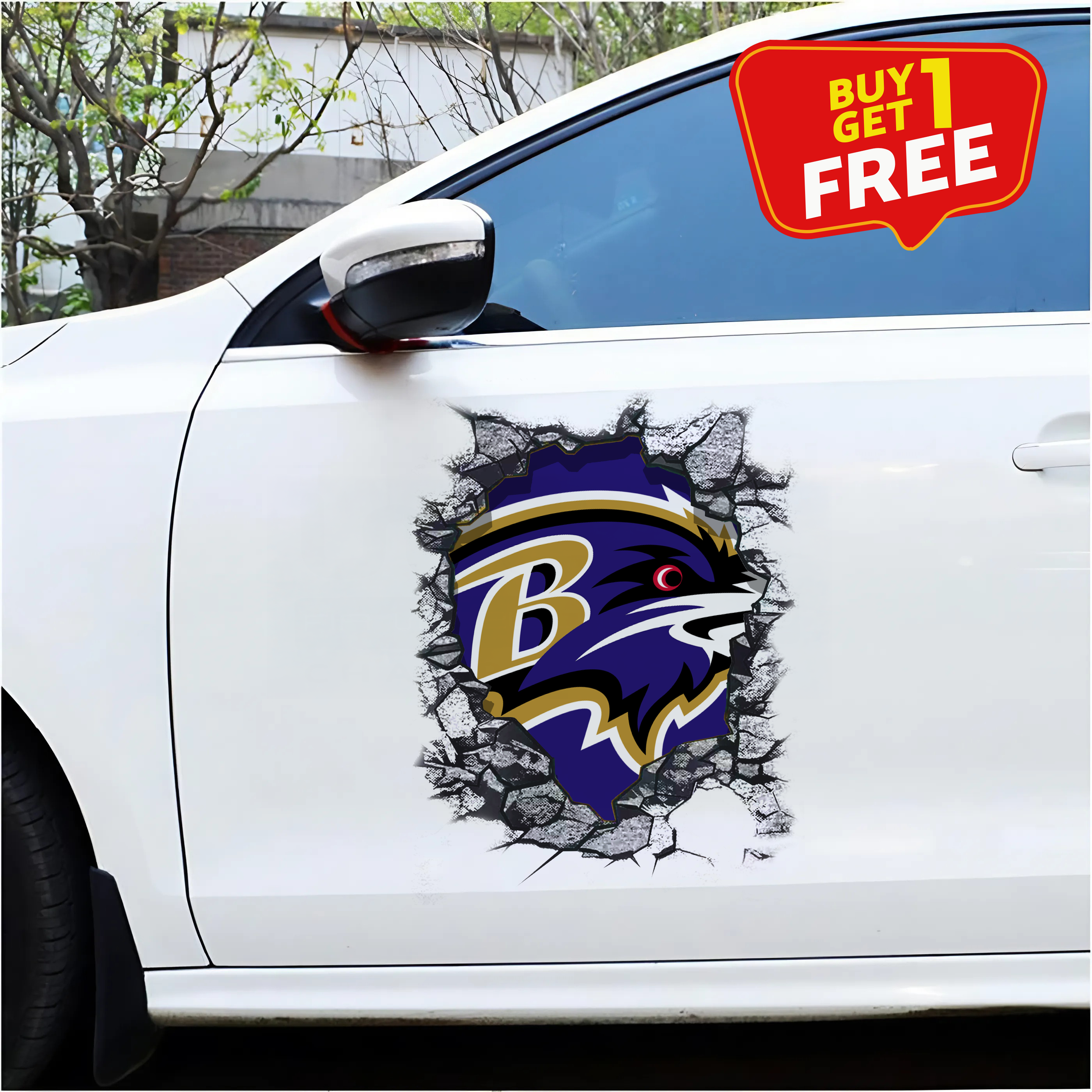 Baltimore Ravens Car Door Sticker NFL PT65228