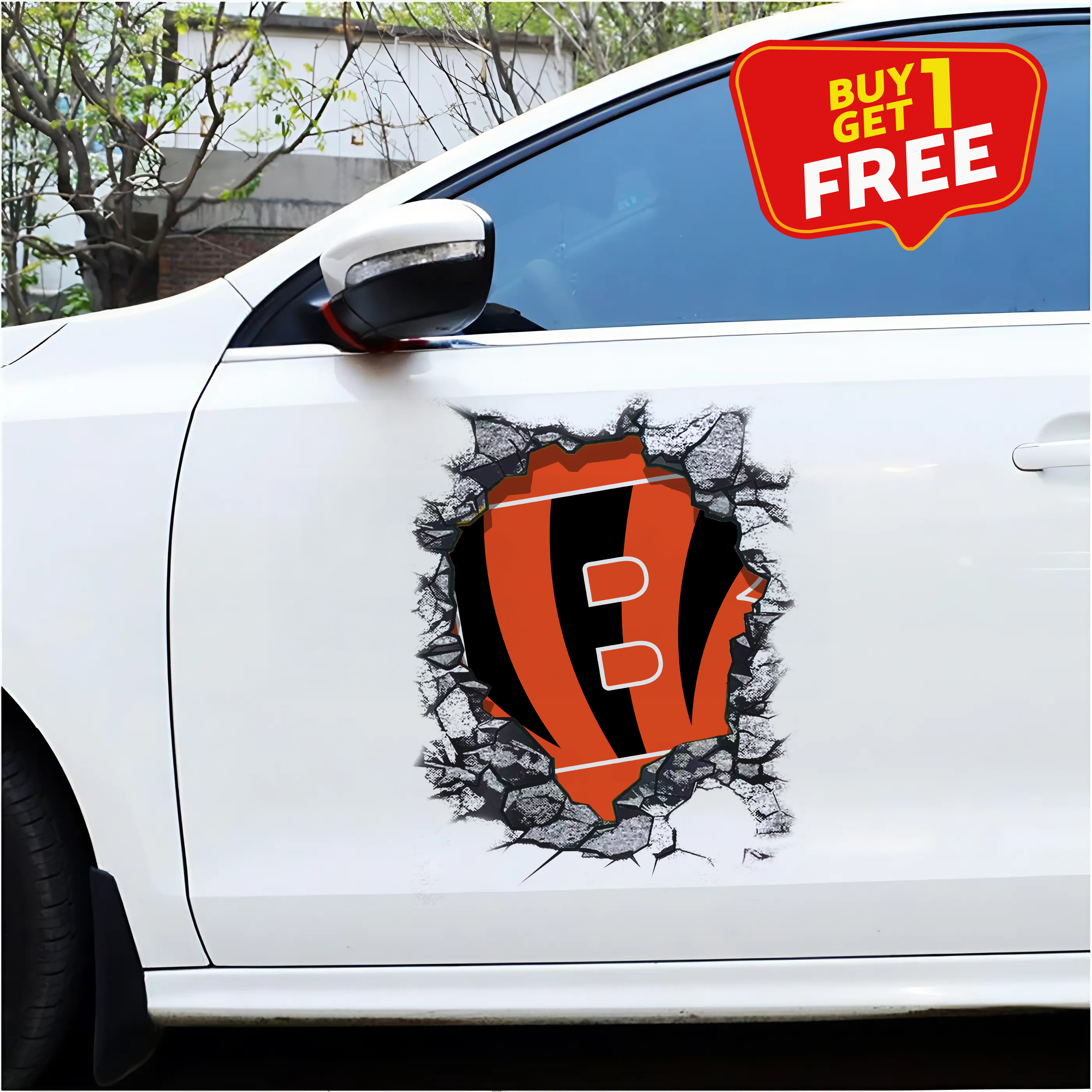 Cincinnati Bengals Car Door Sticker NFL PT65232