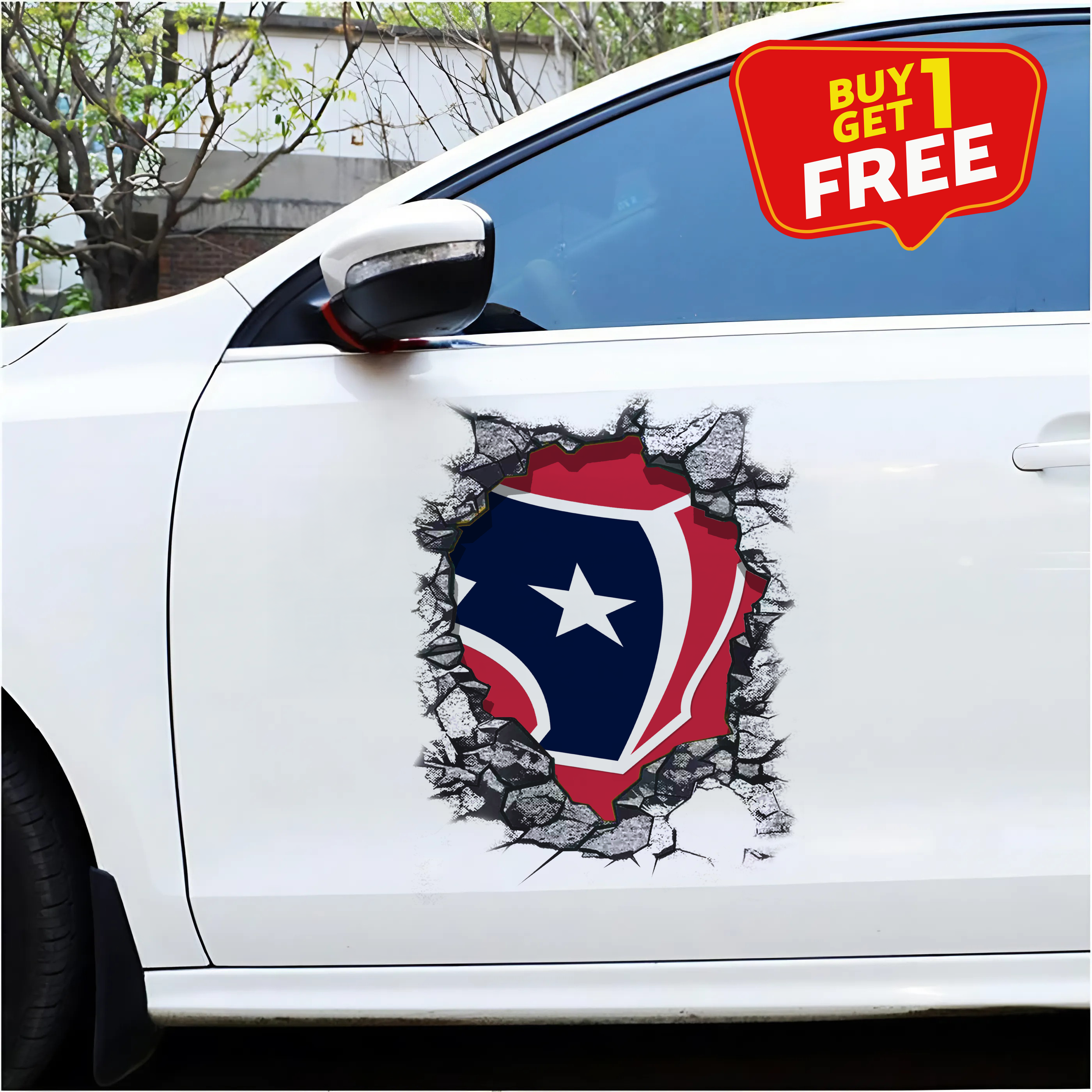 Houston Texans Car Door Sticker NFL PT65238
