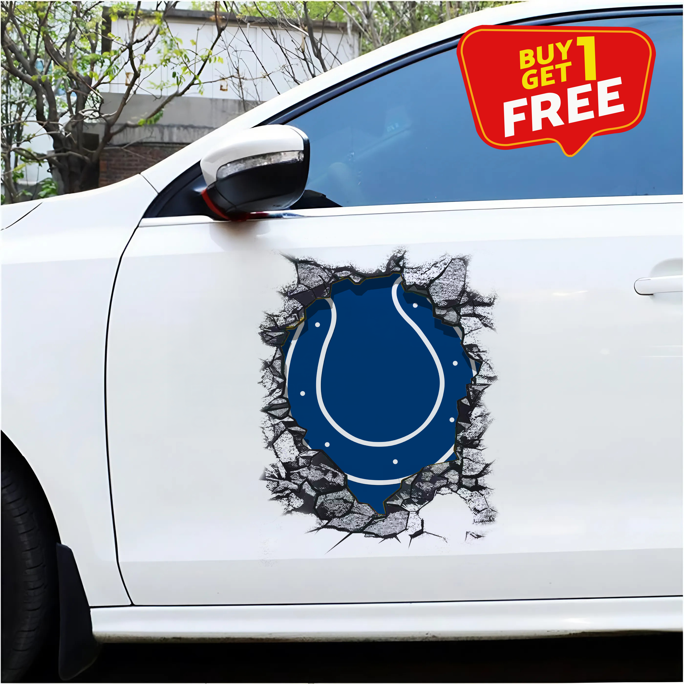 Indianapolis Colts Car Door Sticker NFL PT65239