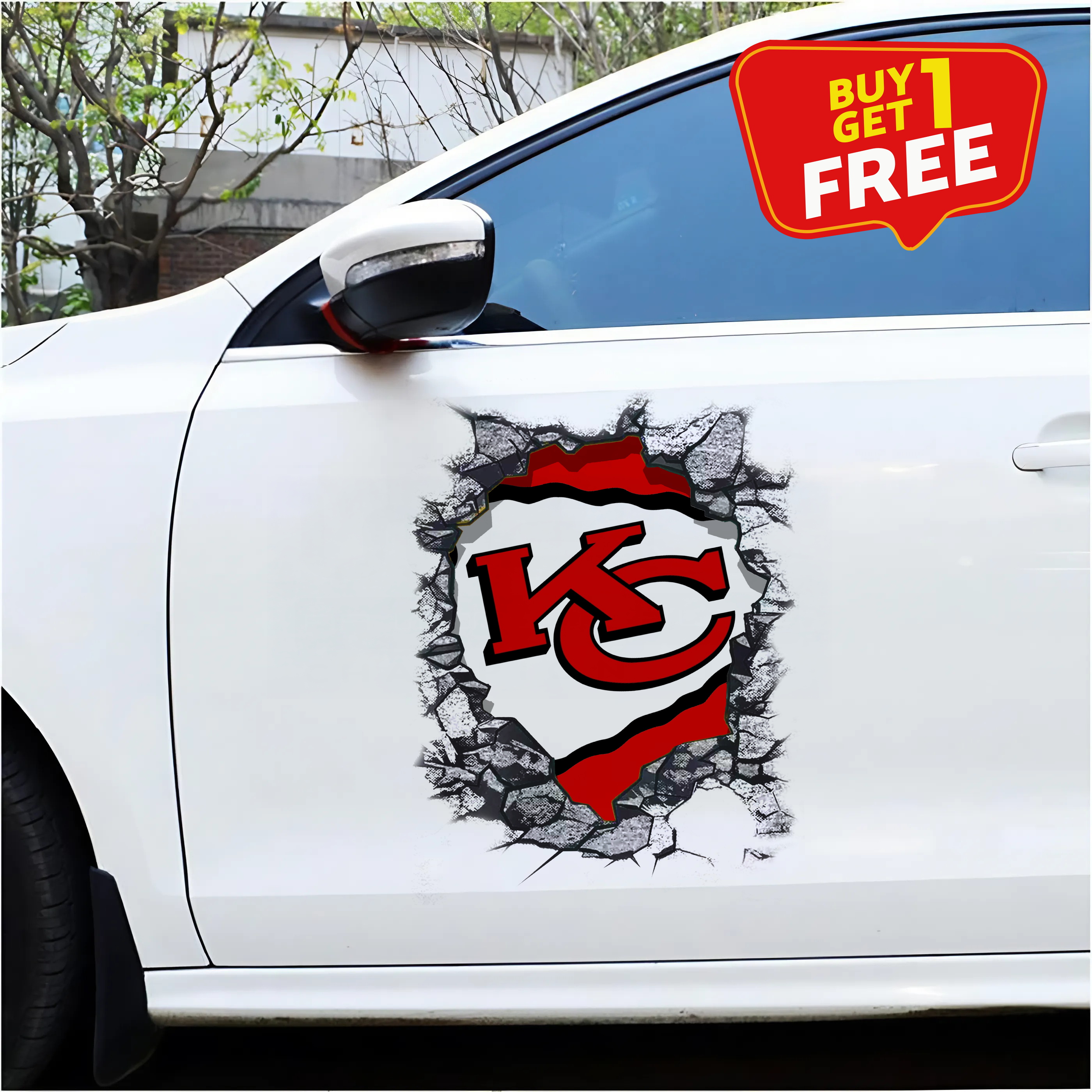 Kansas City Chiefs Car Door Sticker NFL PT65241