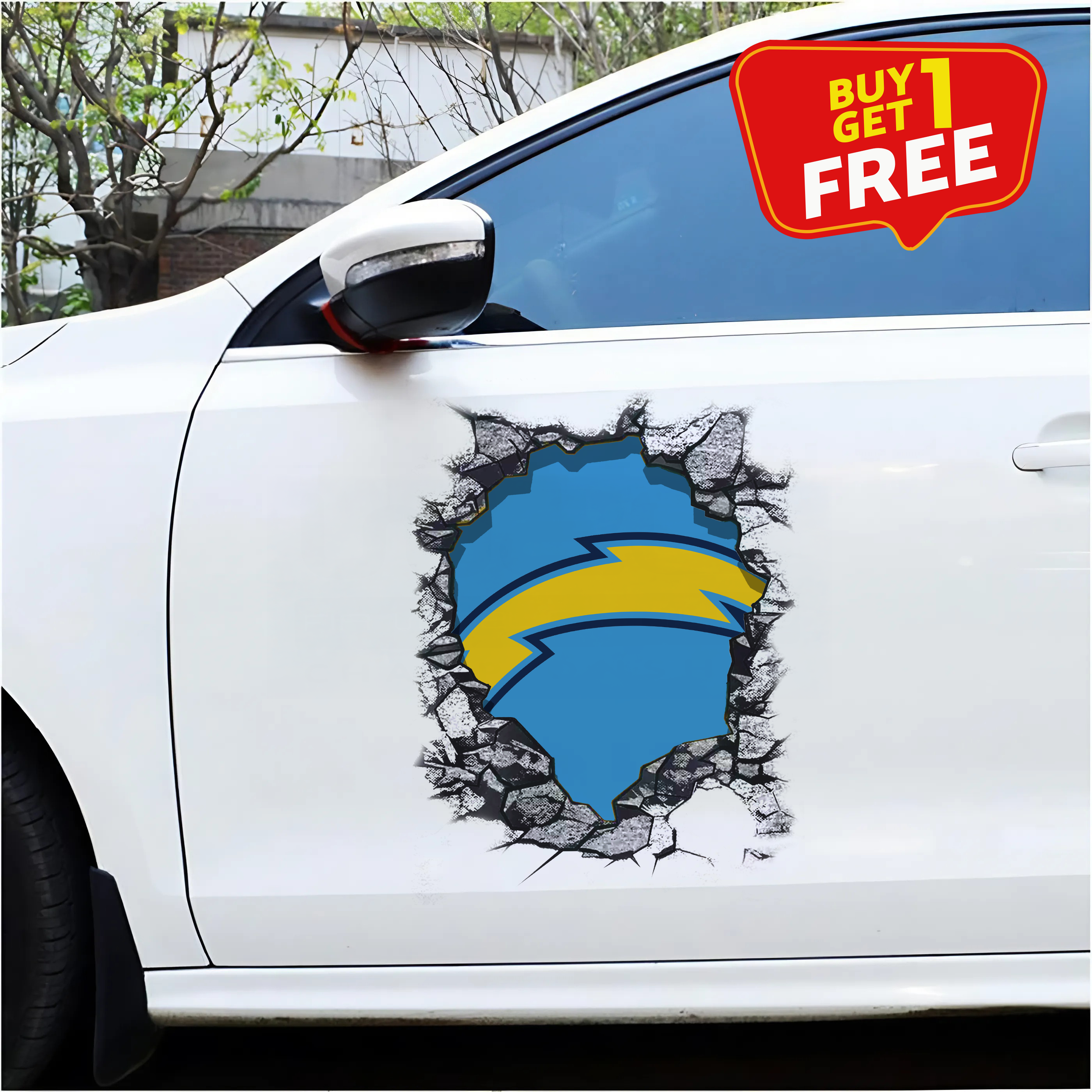 Los Angeles Chargers Car Door Sticker NFL PT65243