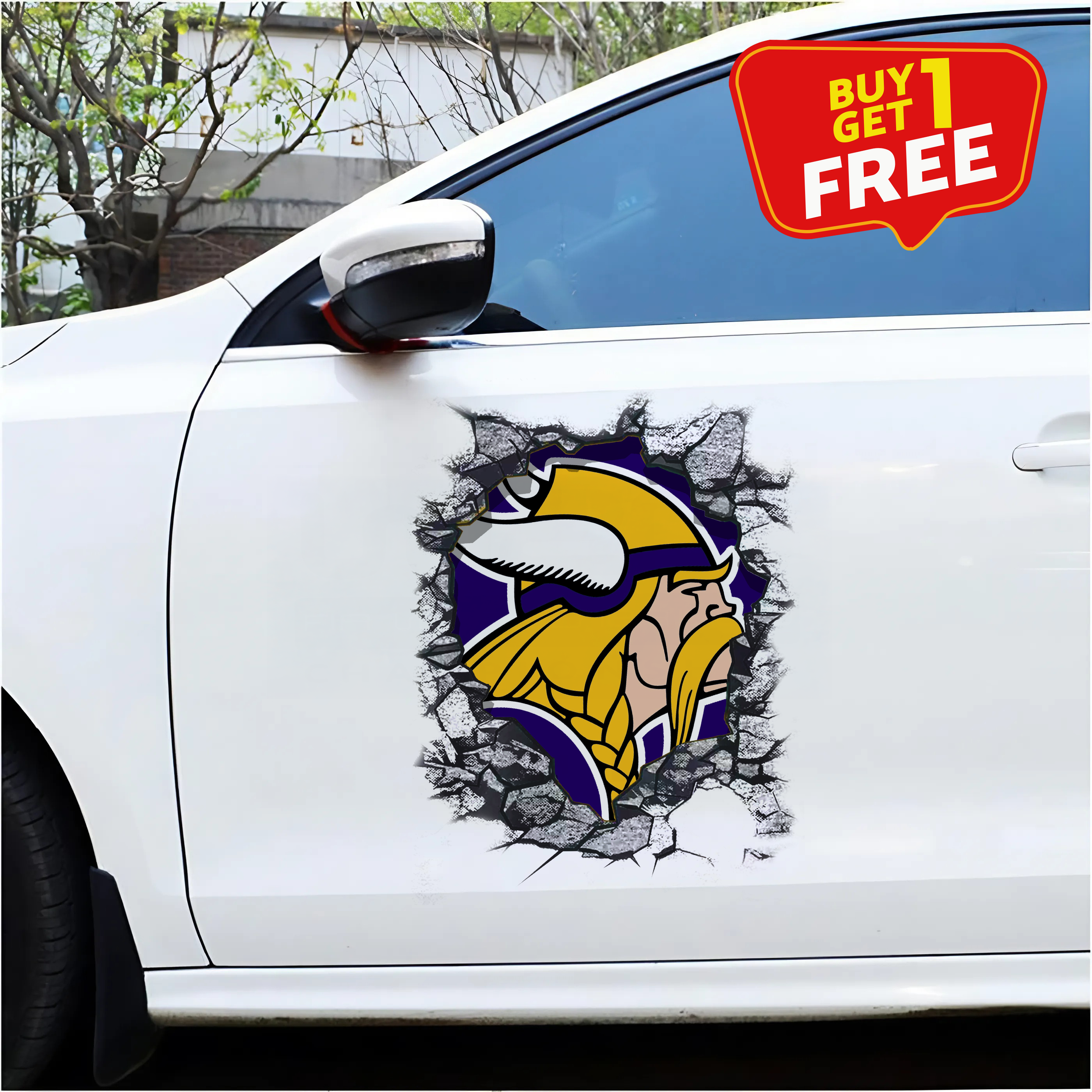 Minnesota Vikings Car Door Sticker NFL PT65246