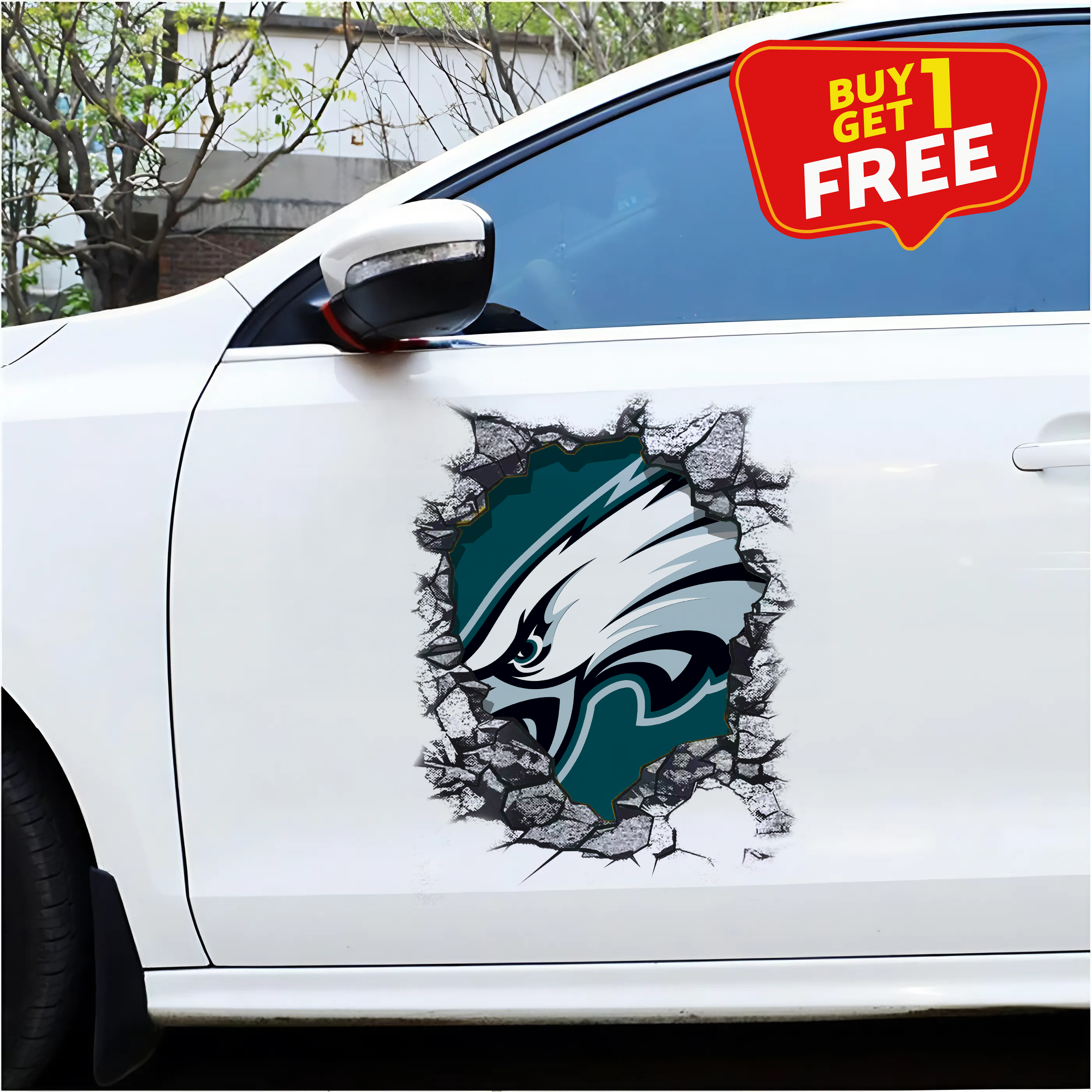 Philadelphia Eagles Car Door Sticker NFL PT65251