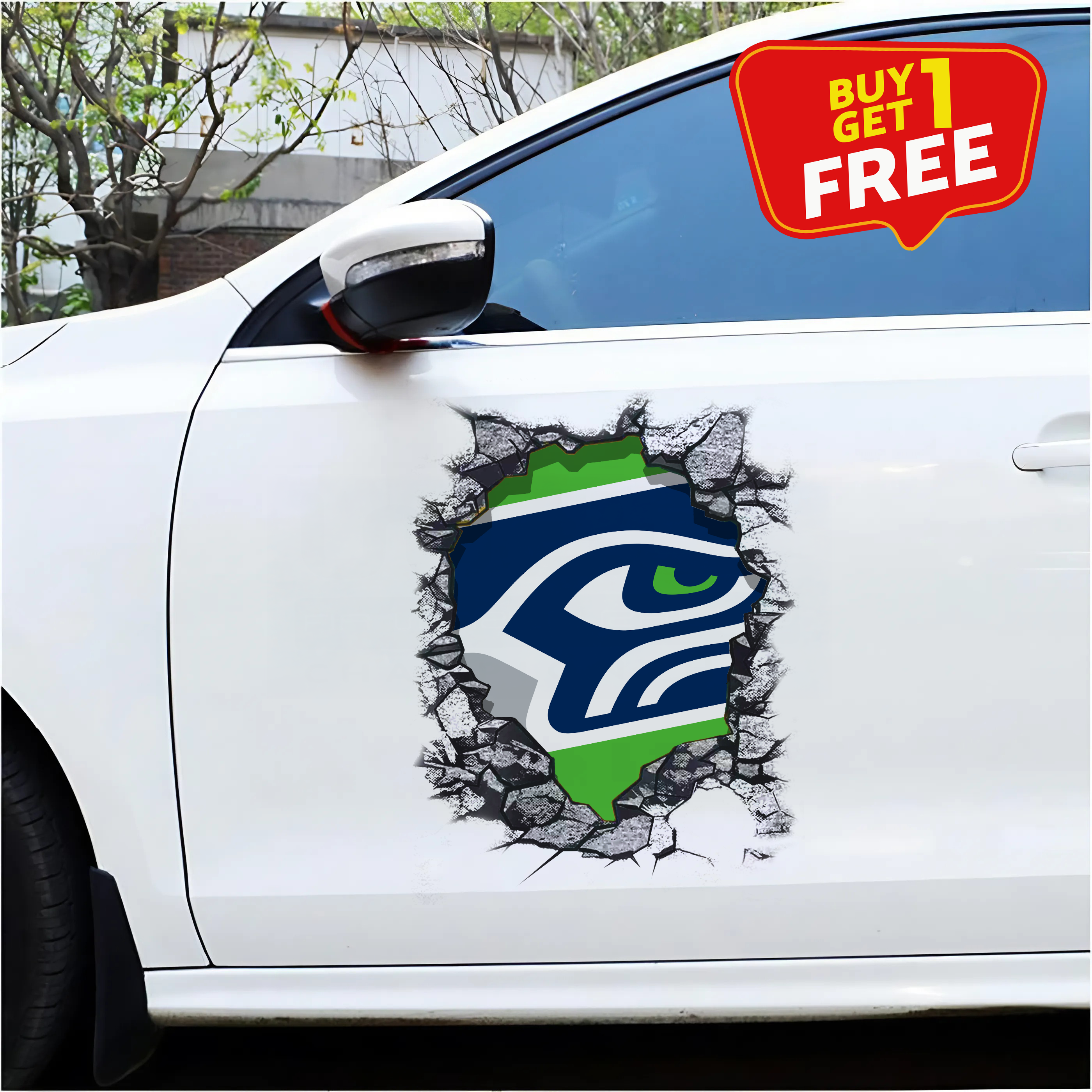 Seattle Seahawks Car Door Sticker NFL PT65254