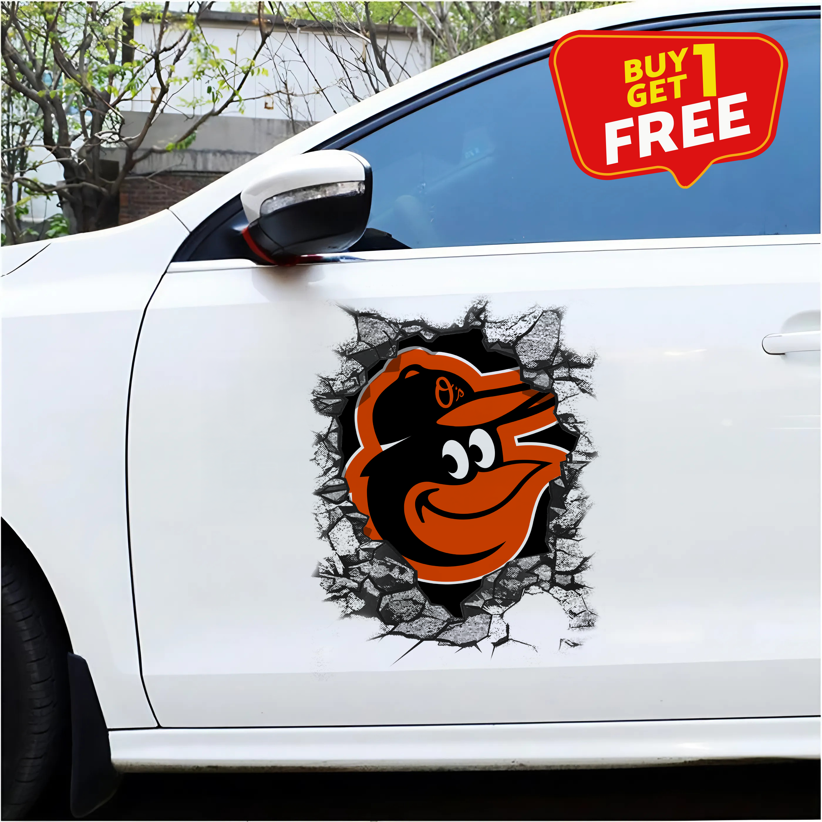 Baltimore Orioles Car Door Sticker PT65494