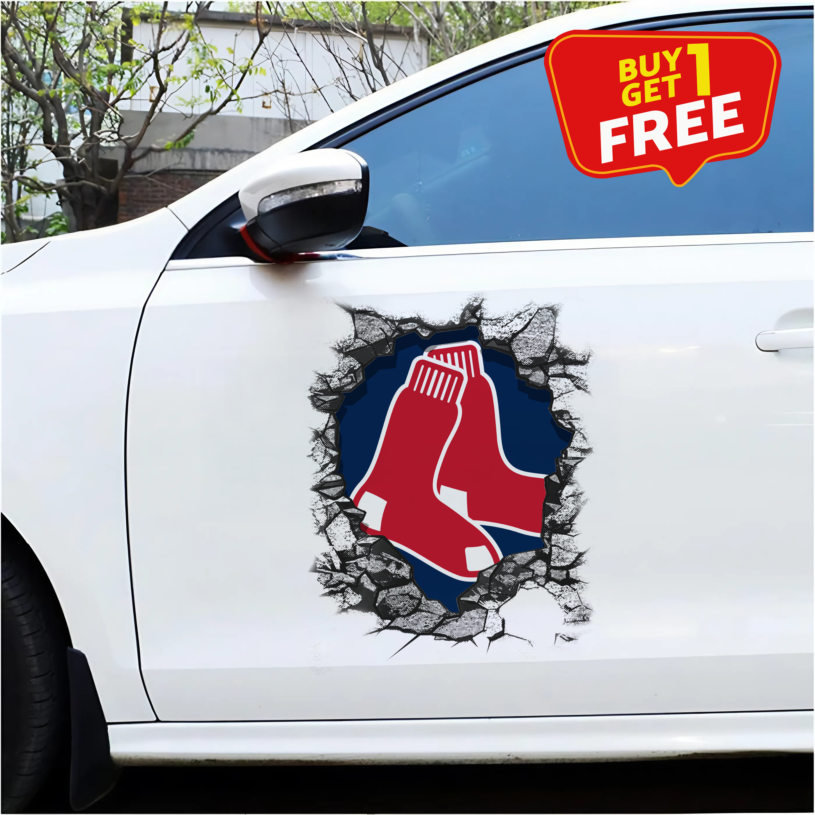 Boston Red Sox Car Door Sticker PT65495