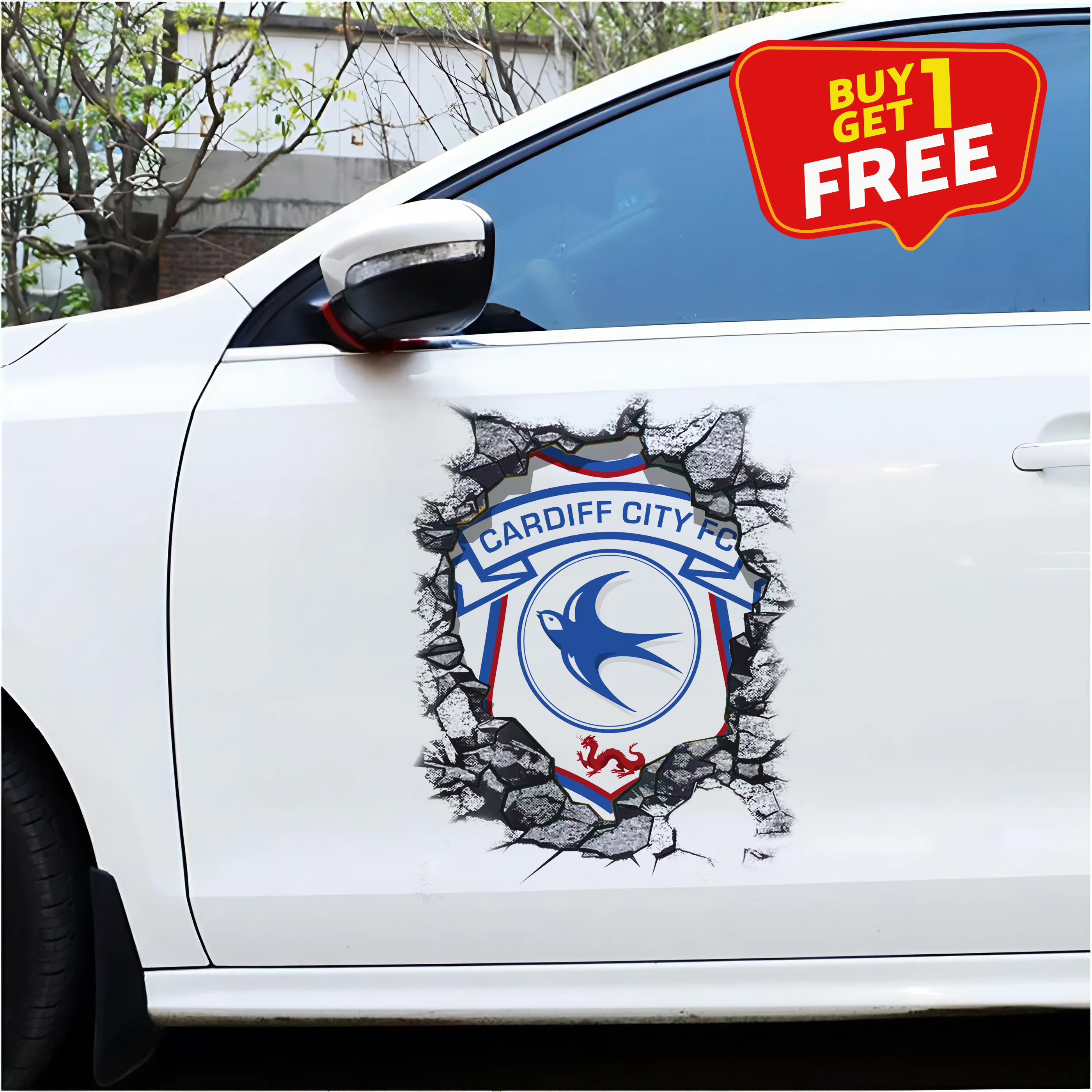 Cardiff City F.C Car Door Sticker PT65437