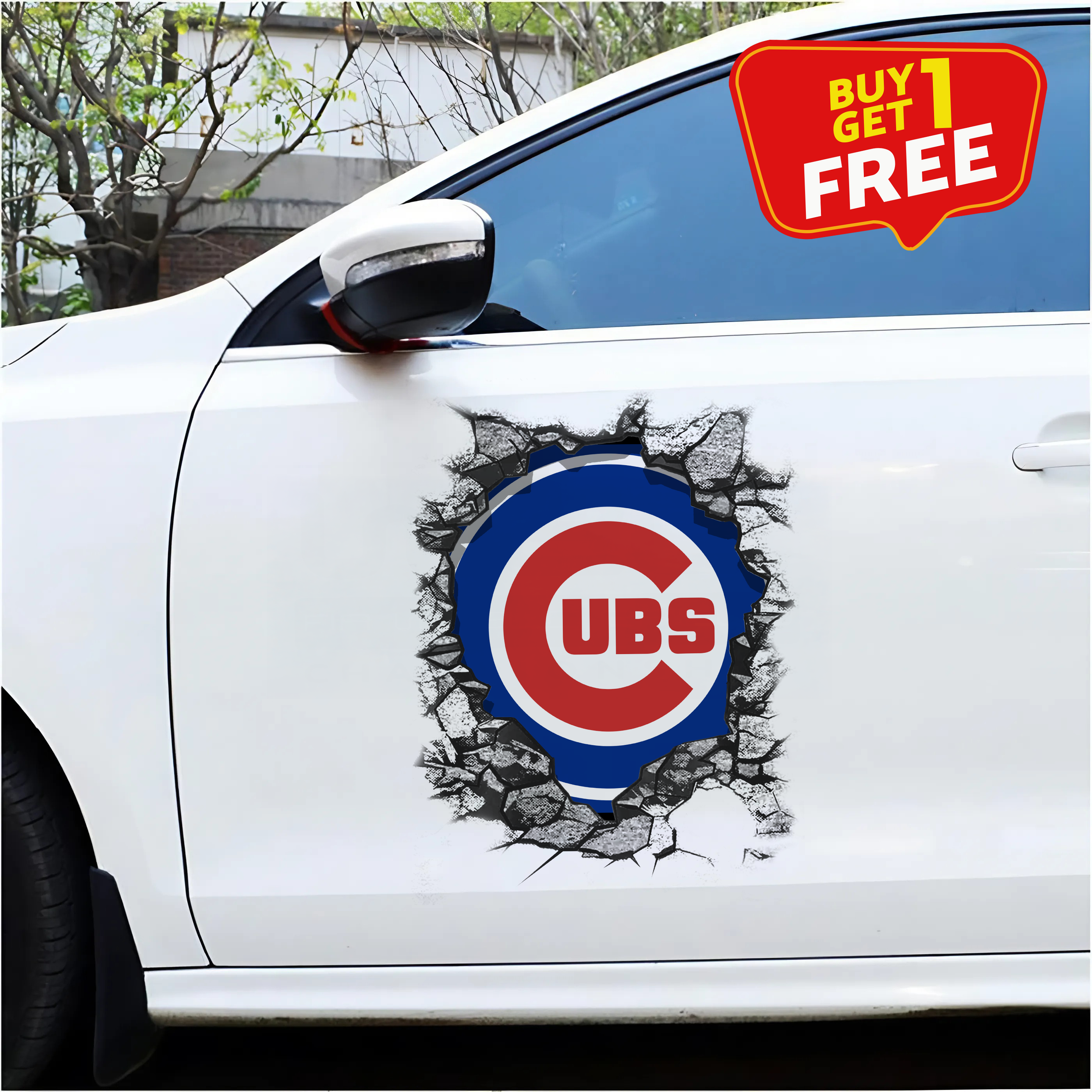 Chicago Cubs Car Door Sticker PT65496