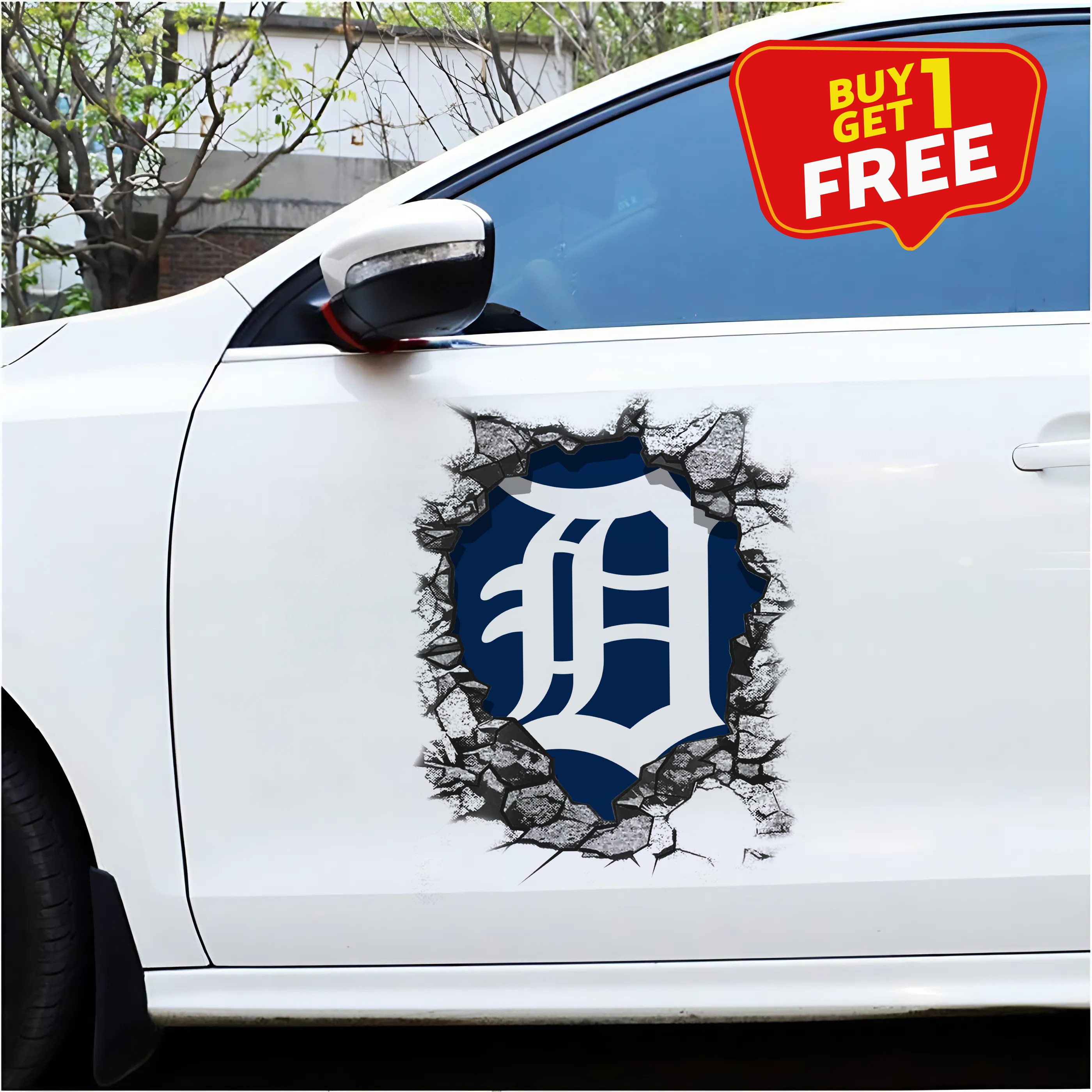 Detroit Tigers Car Door Sticker PT65501