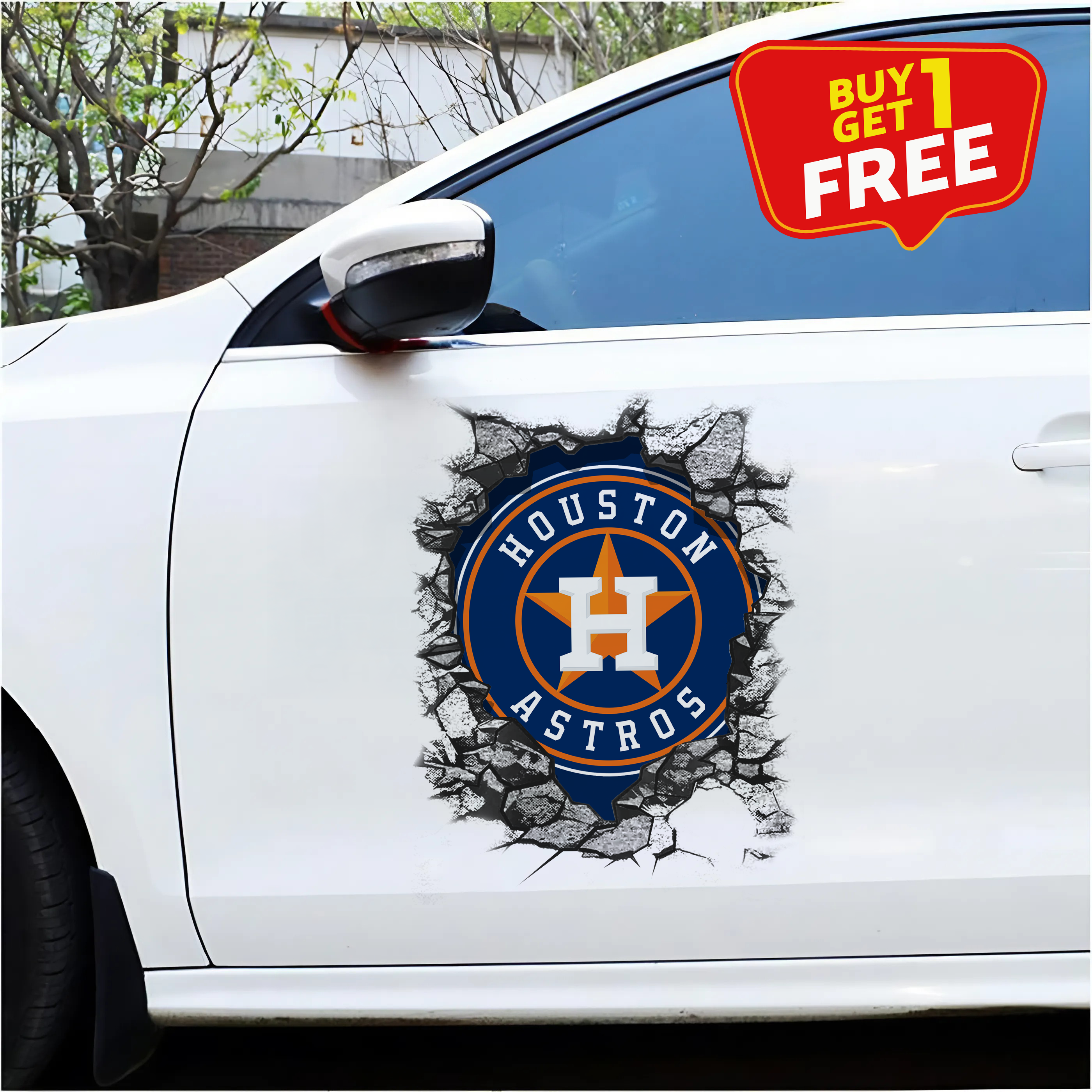Houston Astros Car Door Sticker PT65502