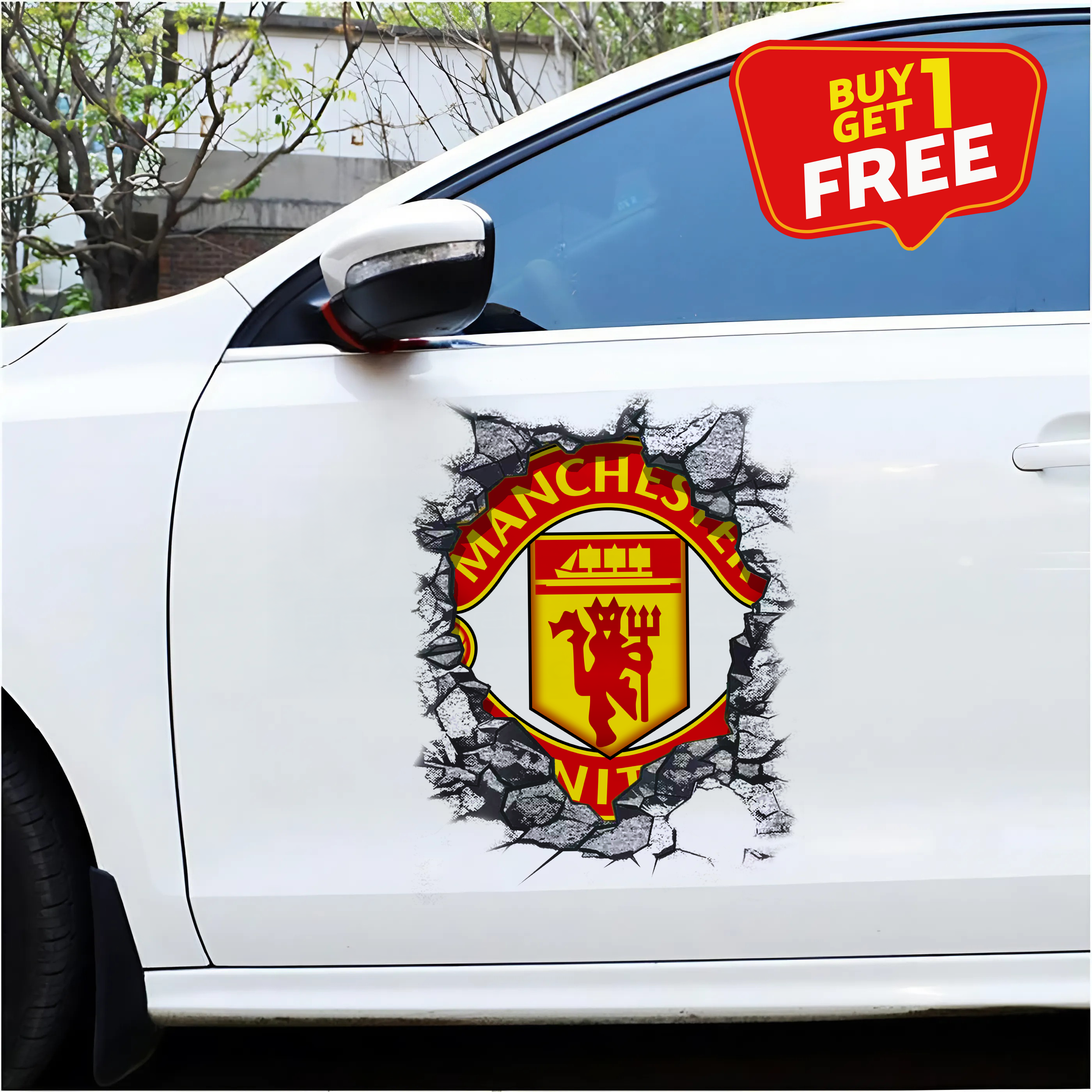 Manchester United F.C Car Door Sticker PT65468