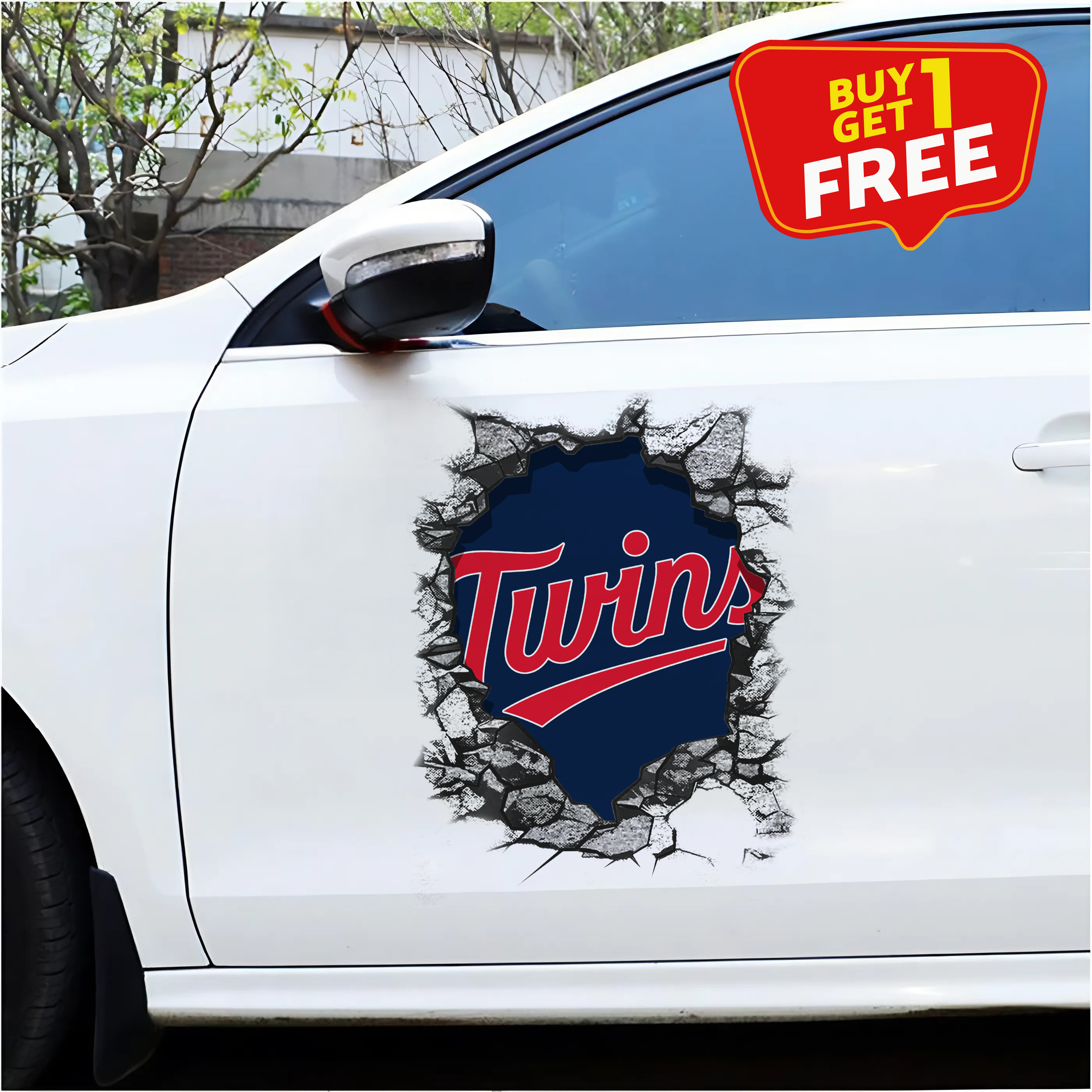 Minnesota Twins Car Door Sticker PT65508
