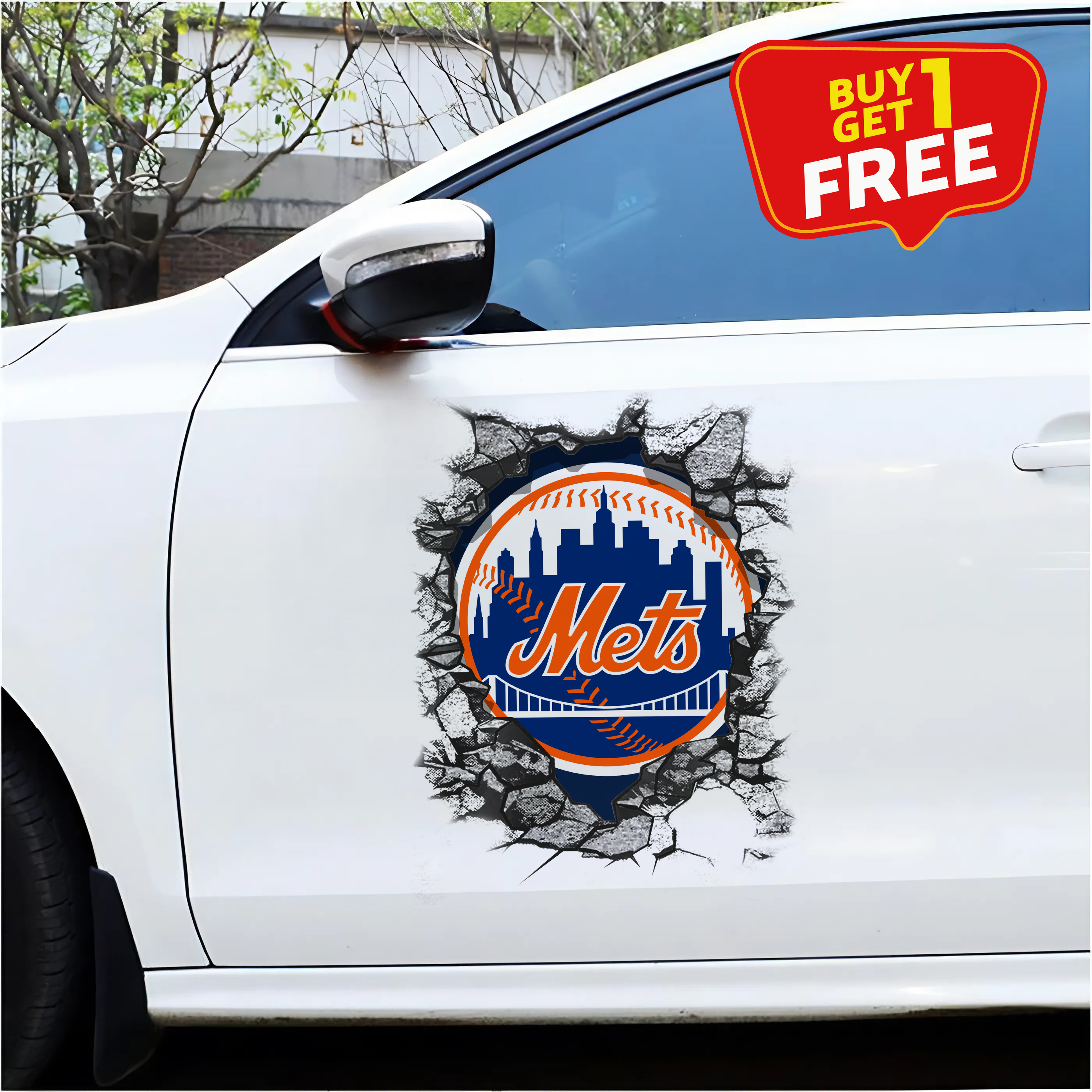 New York Mets Car Door Sticker PT65509
