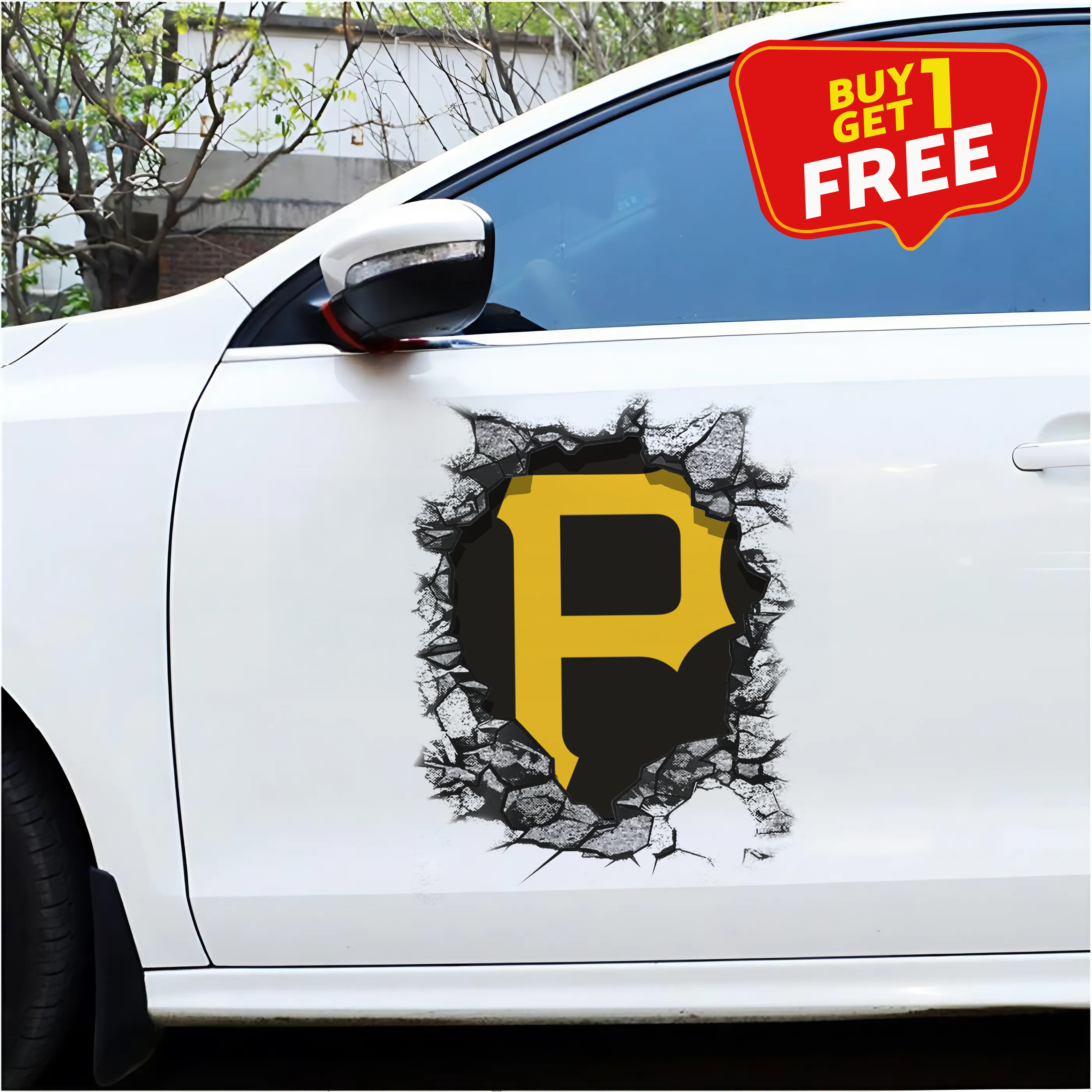 Pittsburgh Pirates Car Door Sticker PT65512