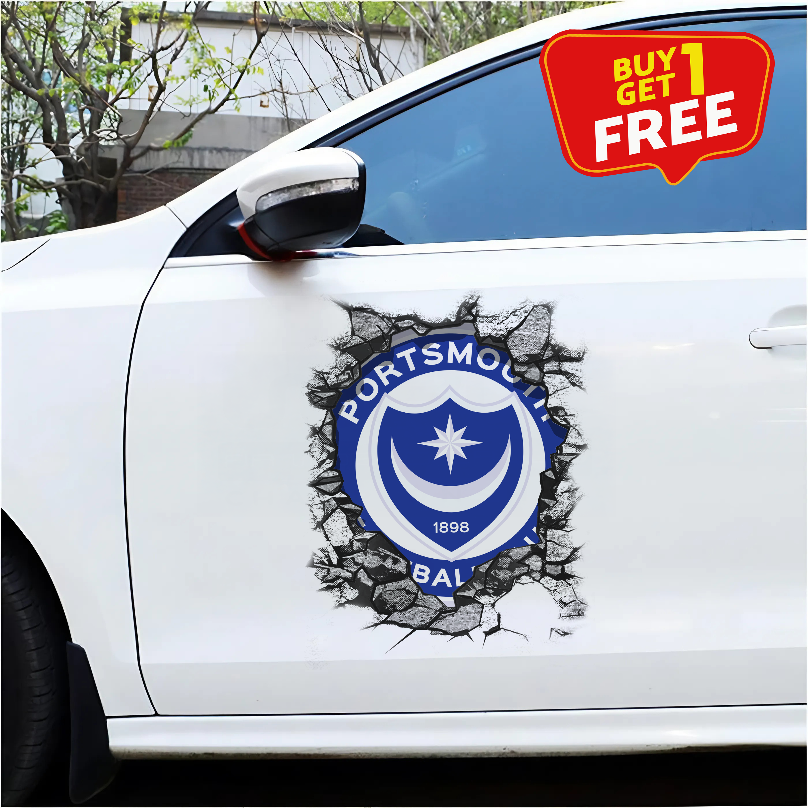 Portsmouth F.C Car Door Sticker PT65447