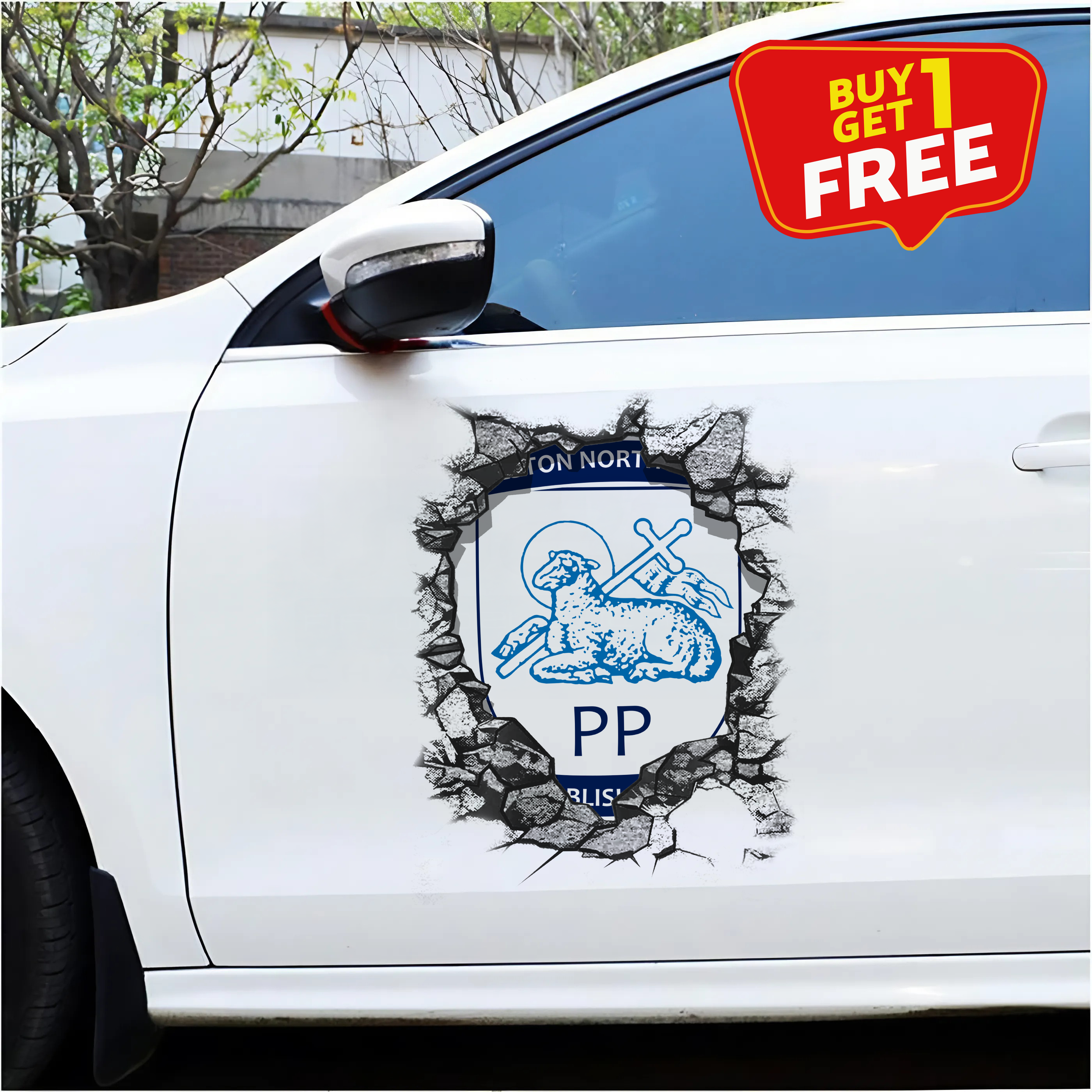 Preston North End F.C Car Door Sticker PT65448
