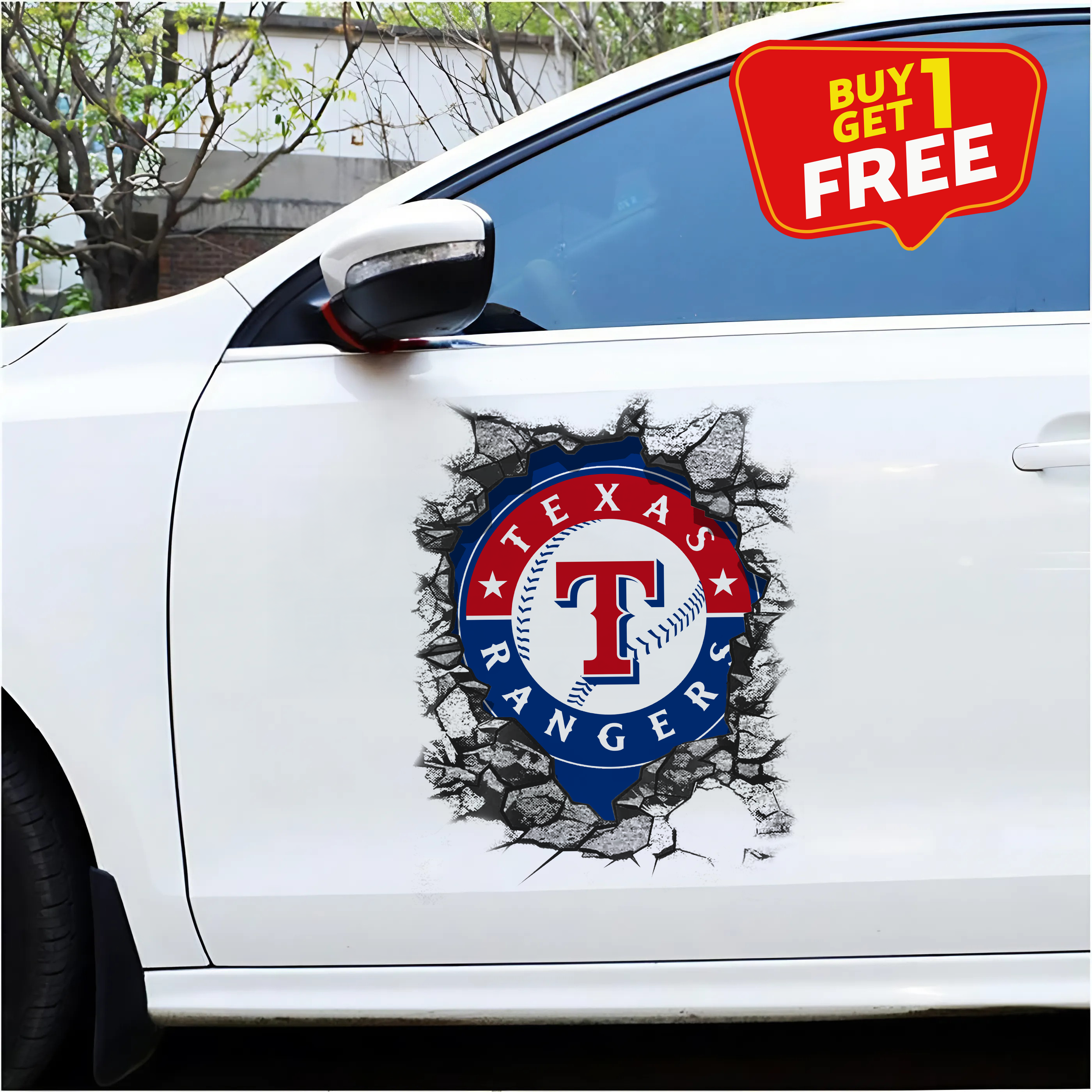 Texas Rangers Car Door Sticker PT65518