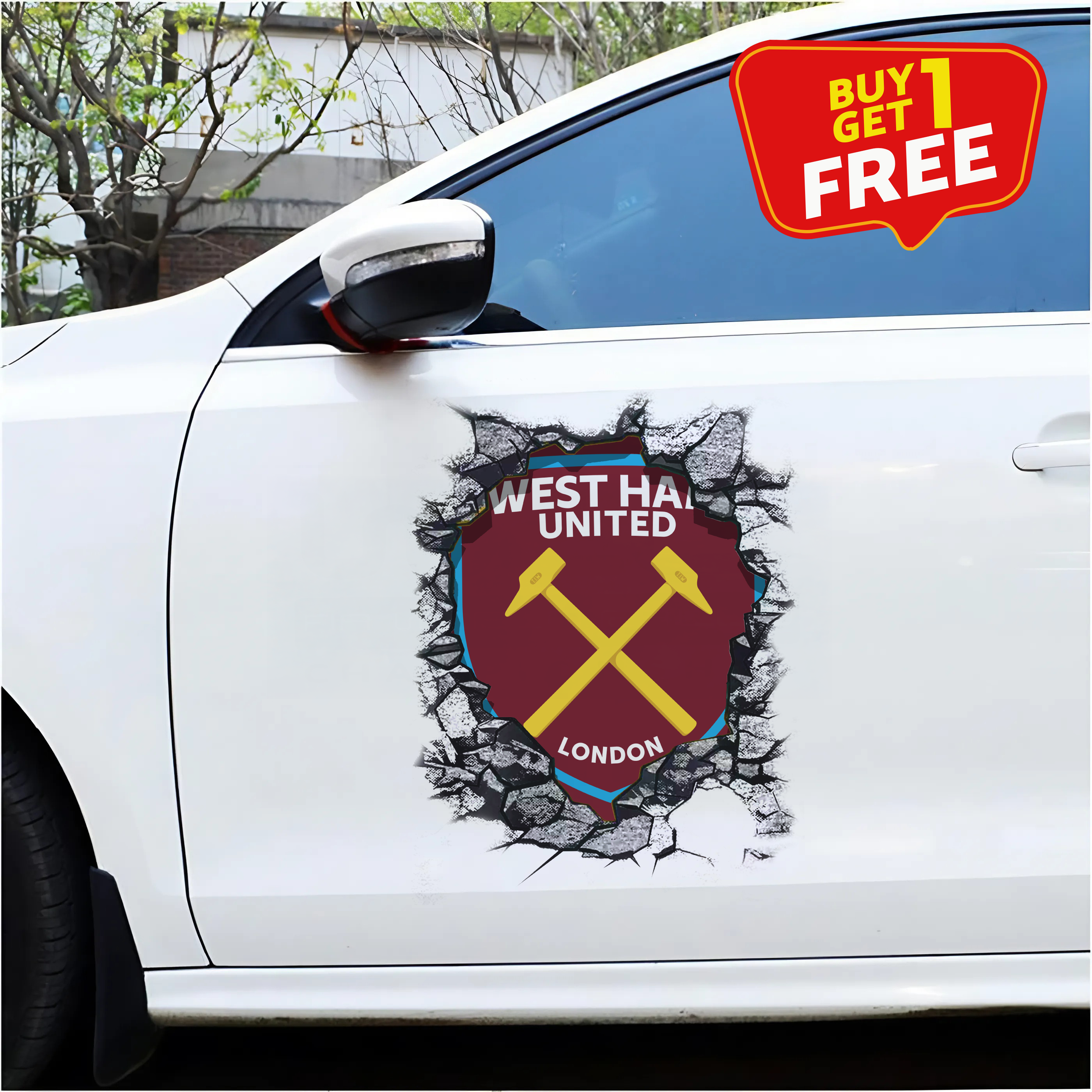West Ham United FC Car Door Sticker PT65432