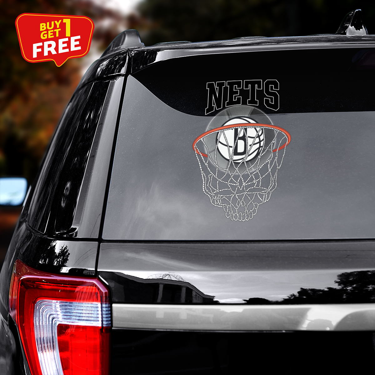 Brooklyn Nets Car Door Sticker PT65523