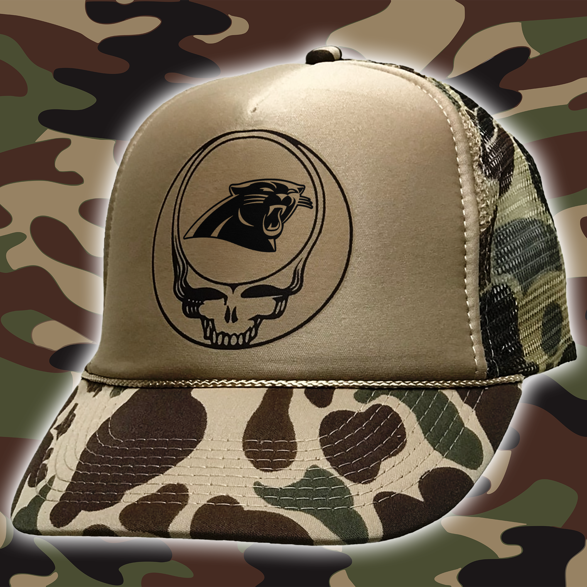 Carolina Panthers Carolina Panthers Embroidered and Printed Cap PT65555