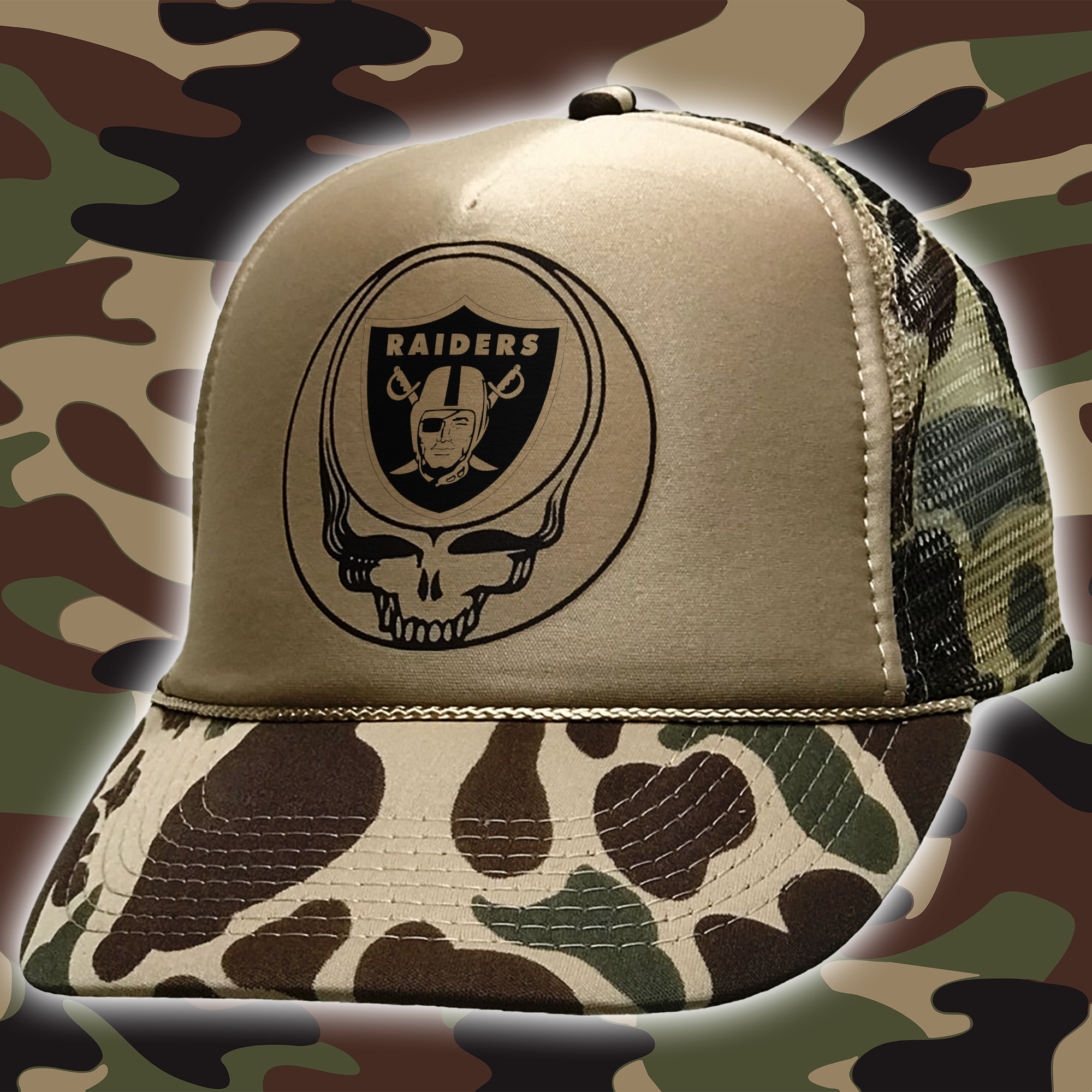 Las Vegas Raiders Las Vegas Raiders Embroidered and Printed Cap PT65569