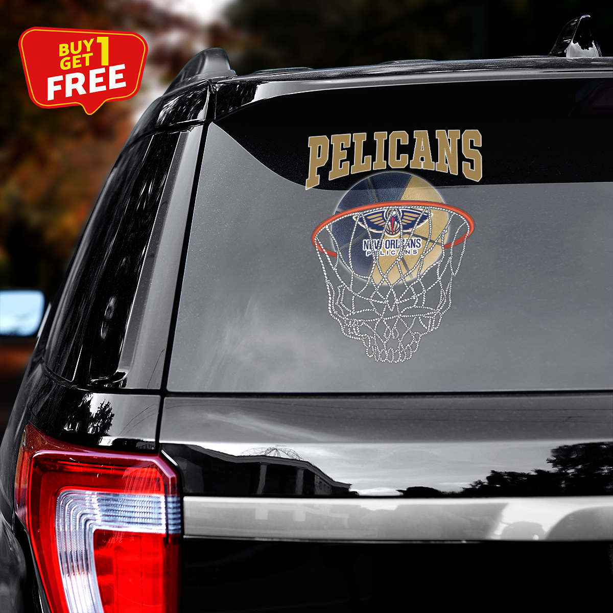 New Orlean Pelicans Car Door Sticker PT65539