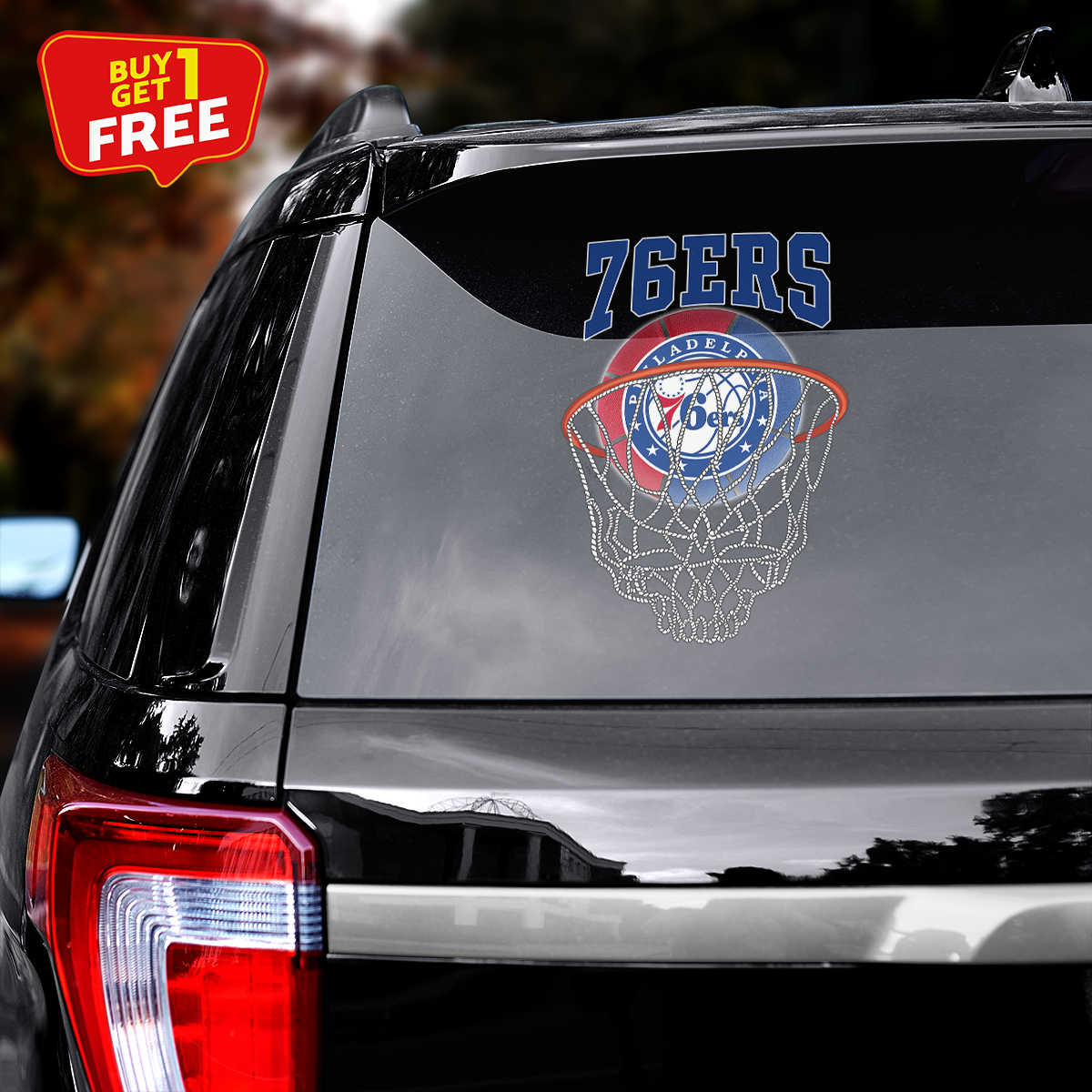 Philadelphia 76ers Car Door Sticker PT65543
