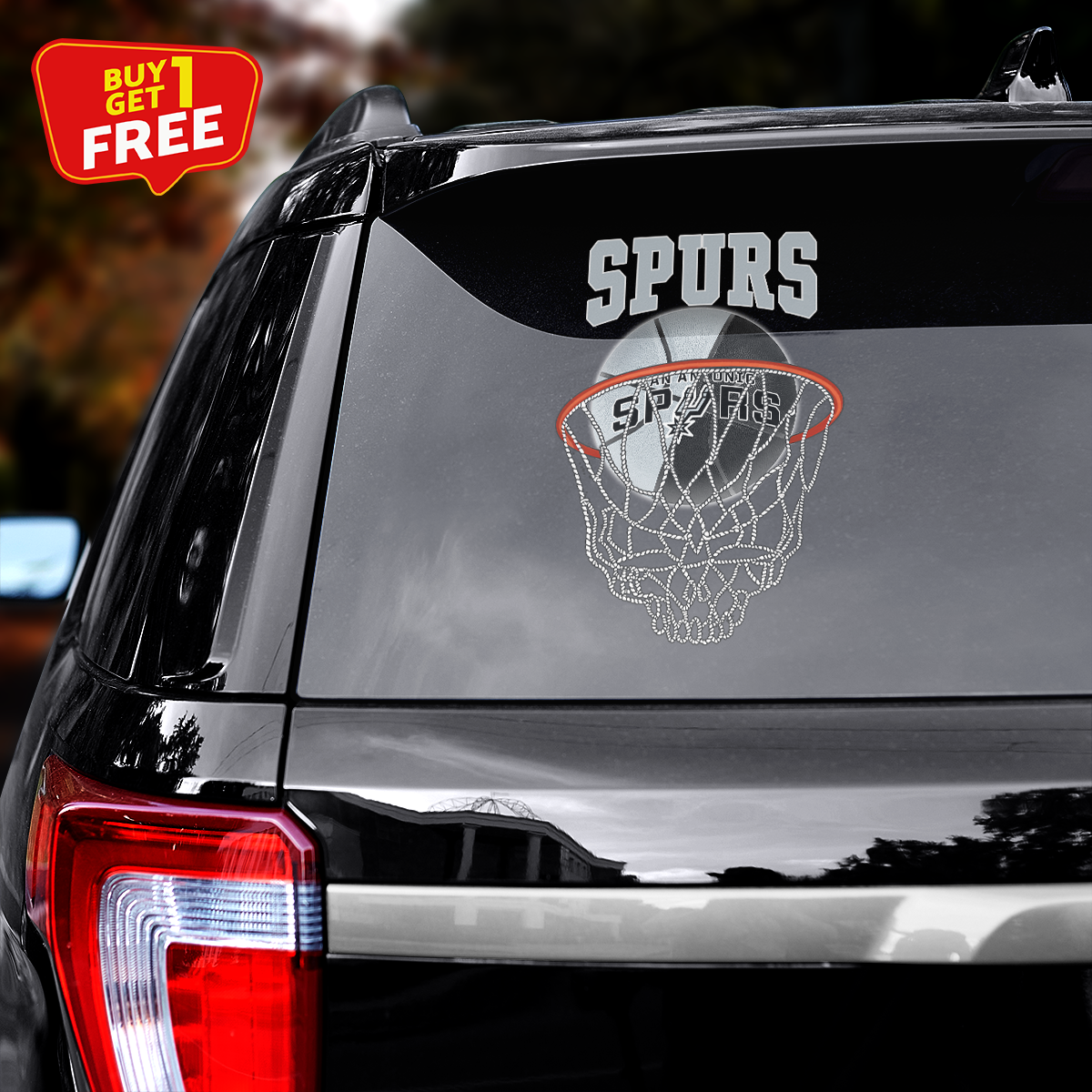 San Antonio Spurs Car Door Sticker PT65547