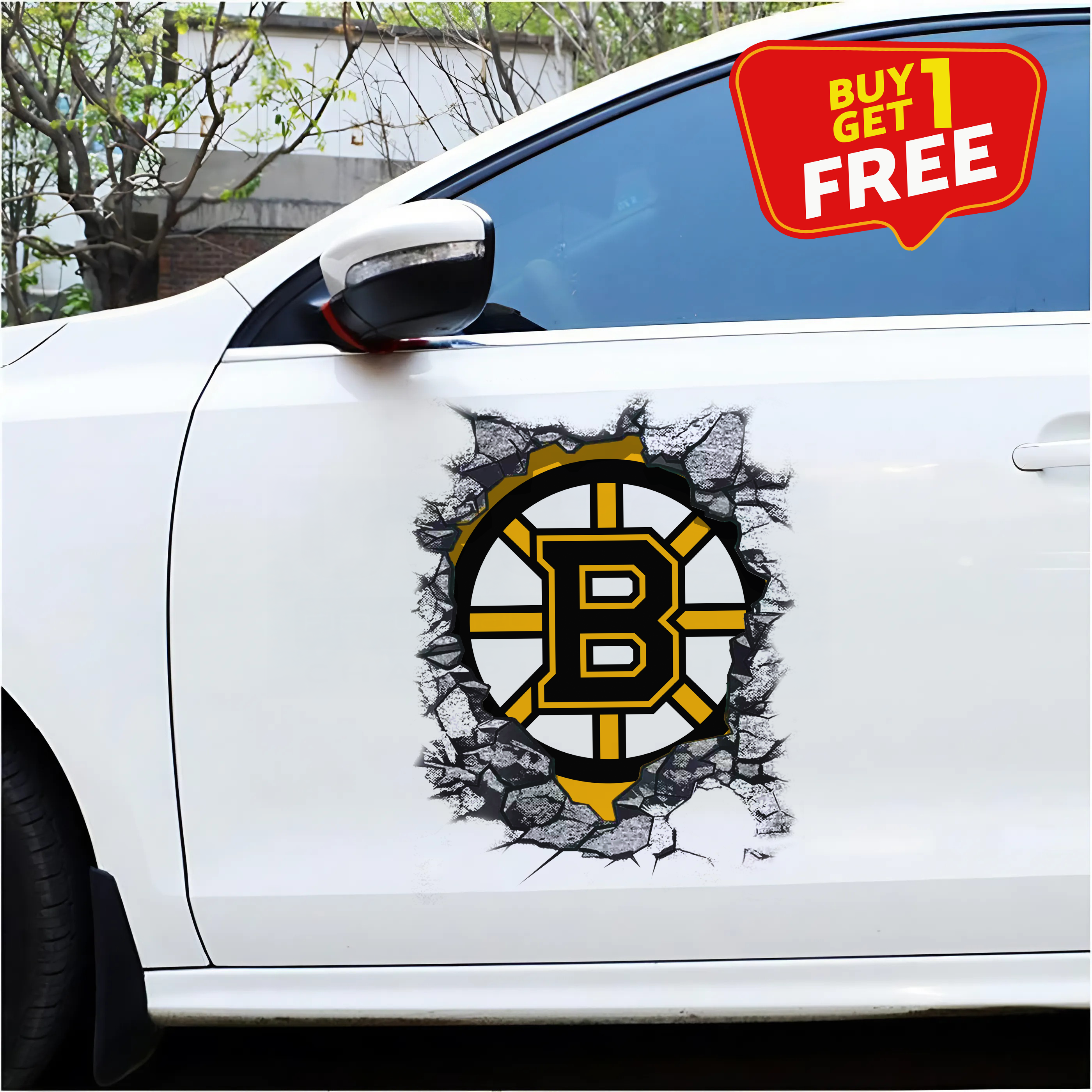Boston Bruins Car Door Sticker PT65595