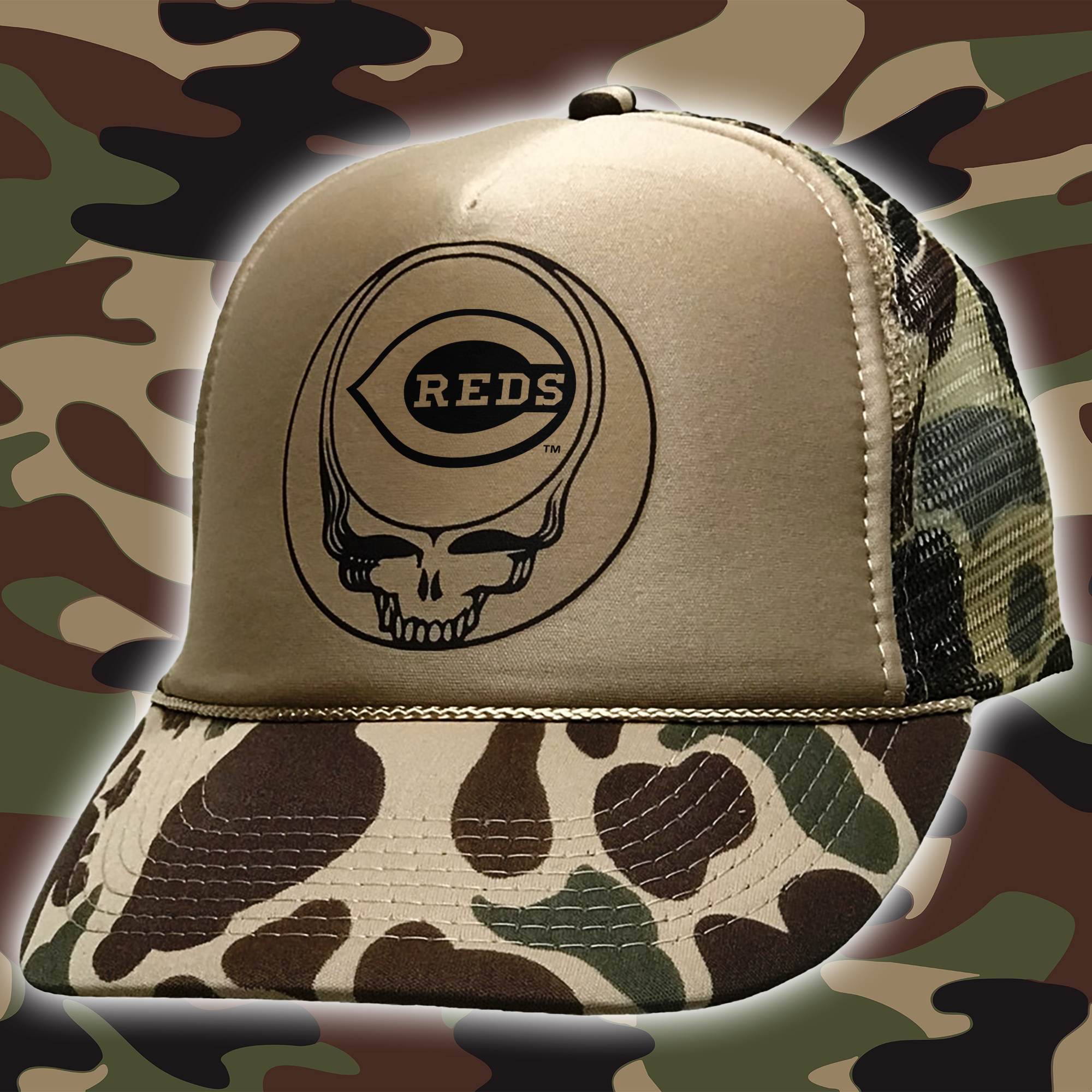 Cincinnati Reds Embroidered and Printed Cap PT65632