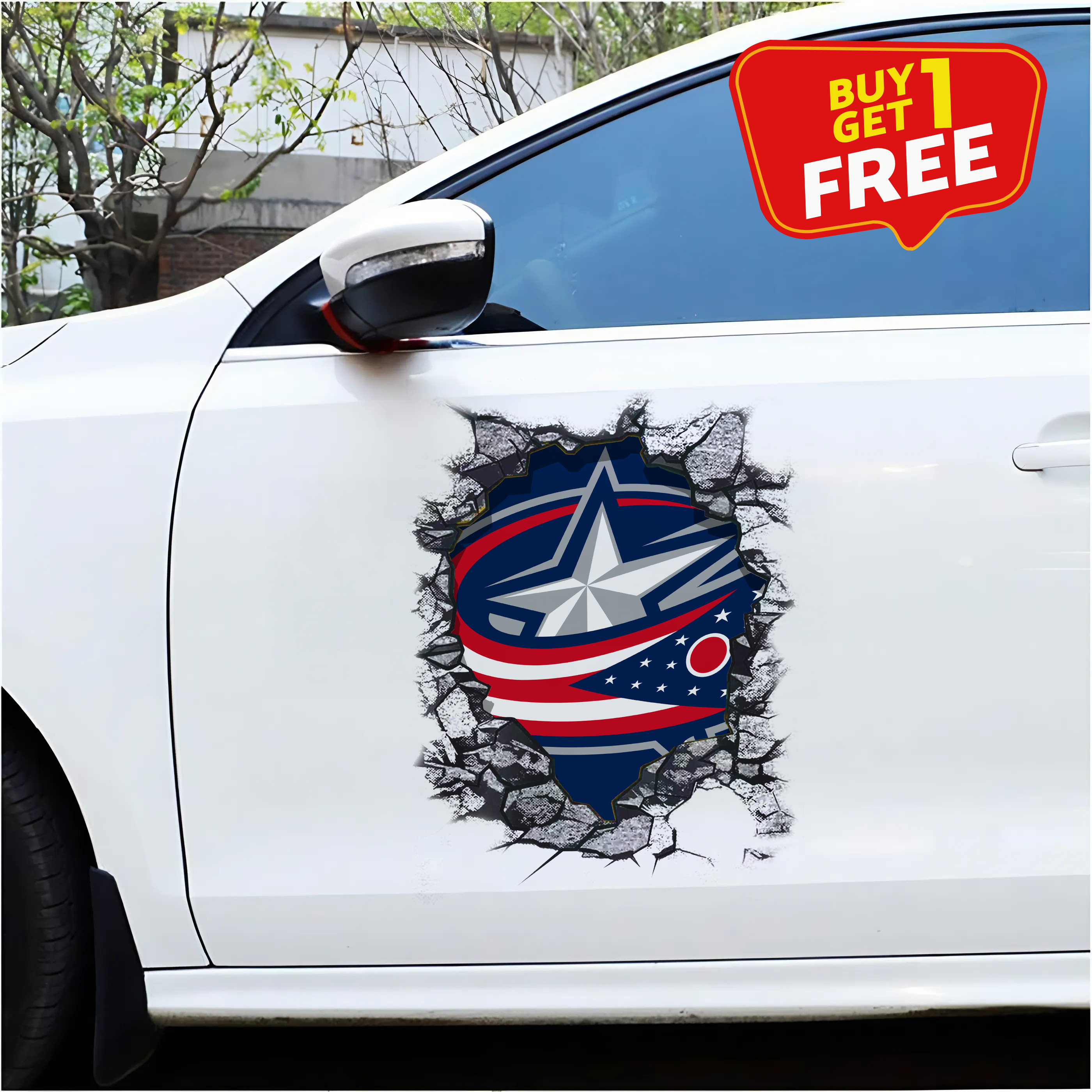 Columbus Blue Jackets Car Door Sticker PT65601