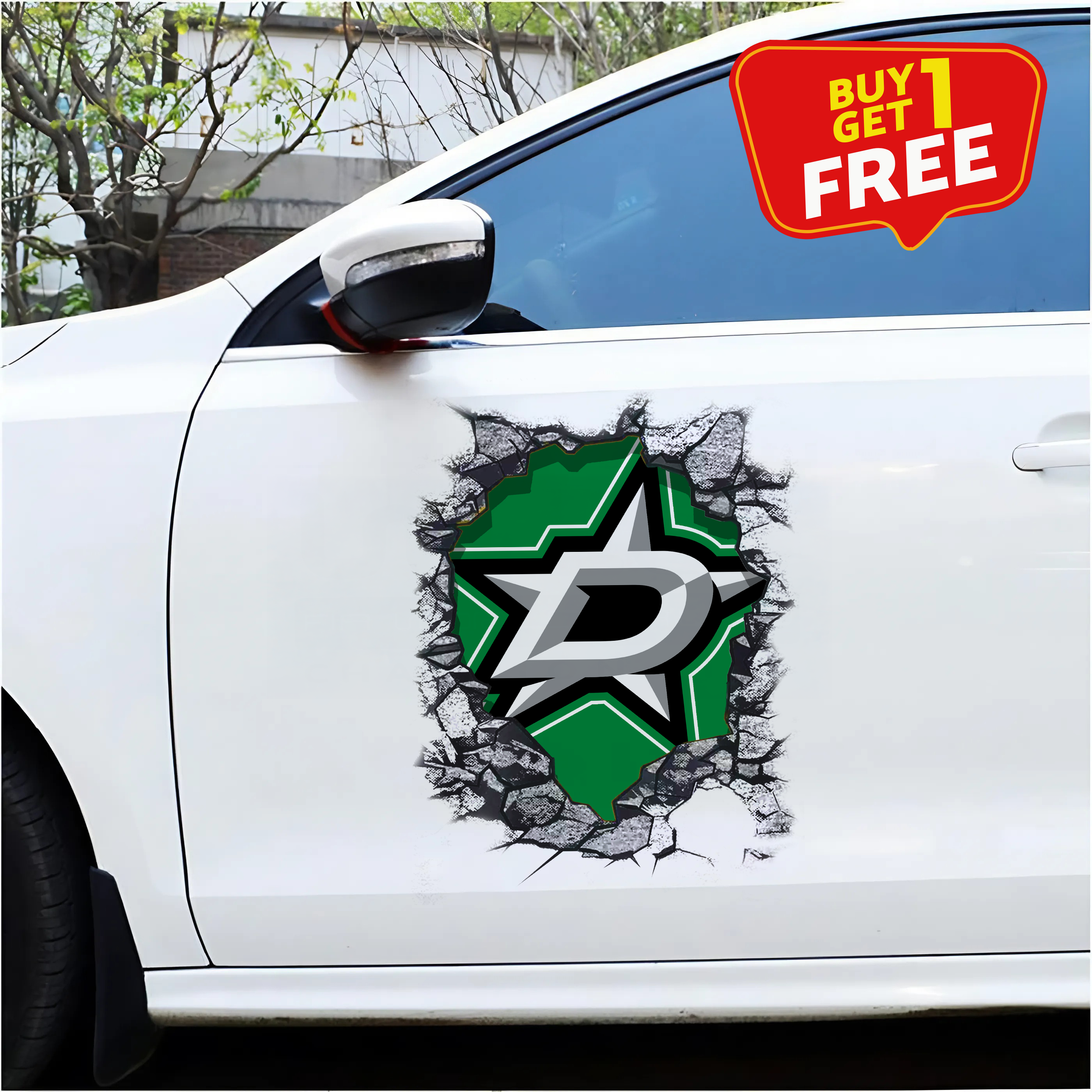 Dallas Stars Car Door Sticker PT65602