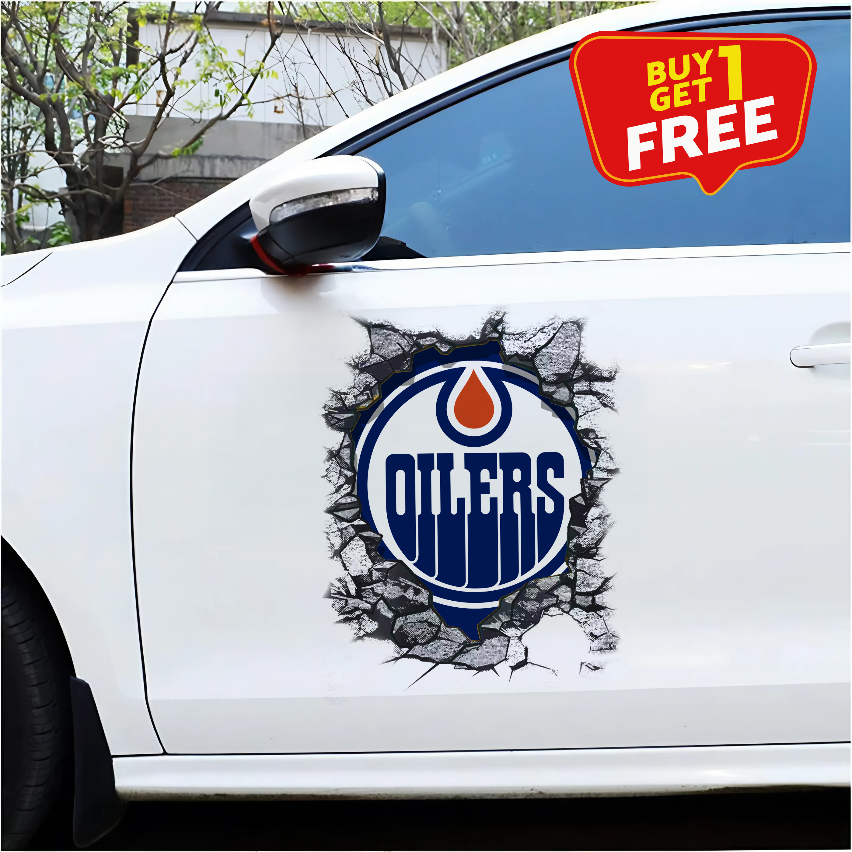 Edmonton Oilers Car Door Sticker PT65604