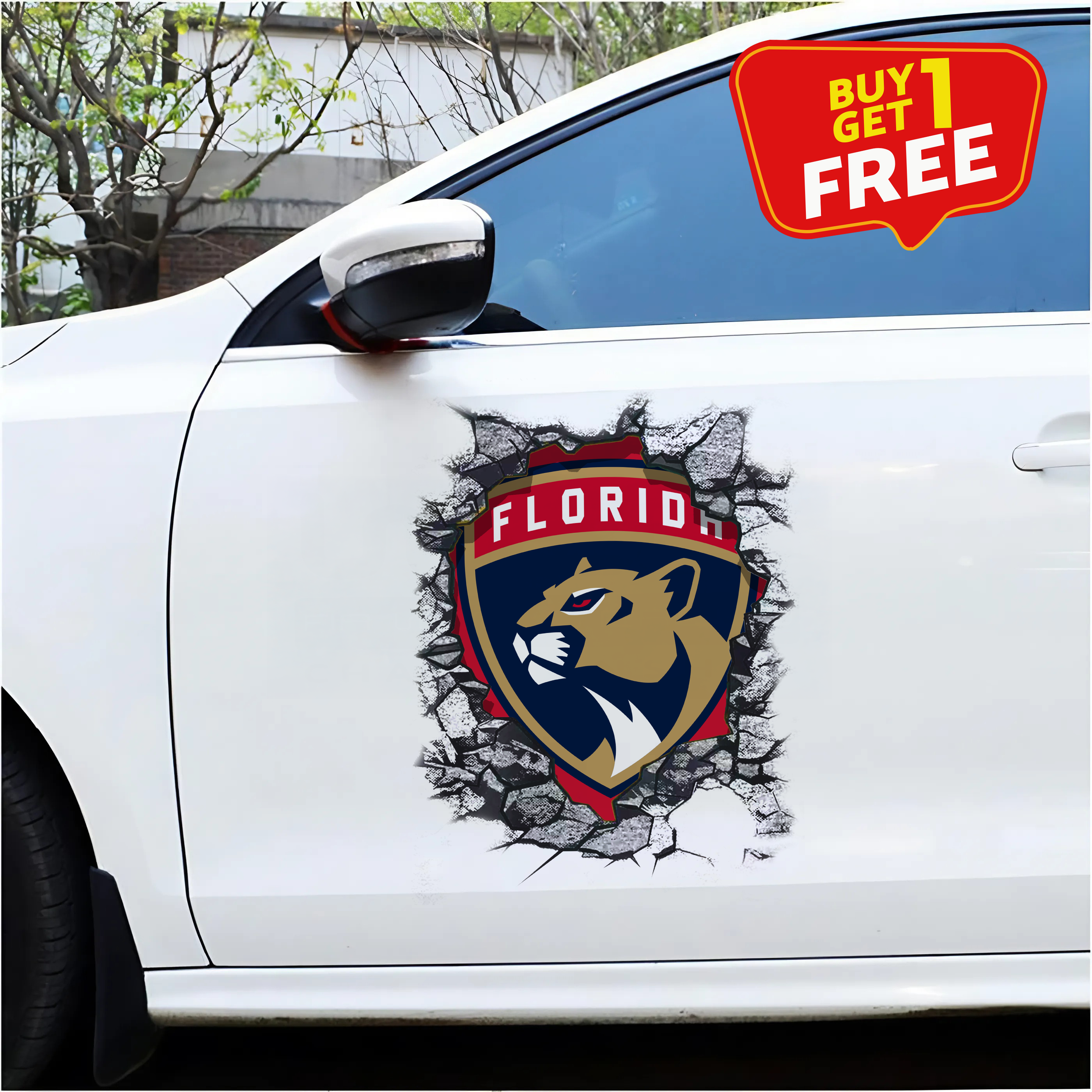 Florida Panthers Car Door Sticker PT65605