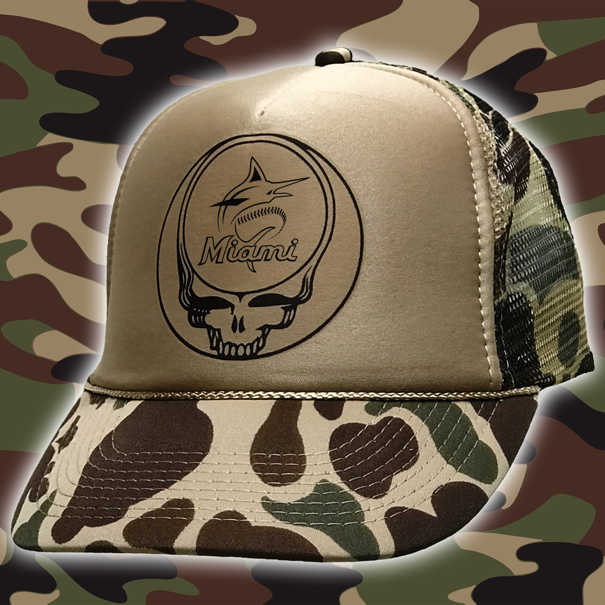 Miami Marlins Embroidered and Printed Cap PT65640