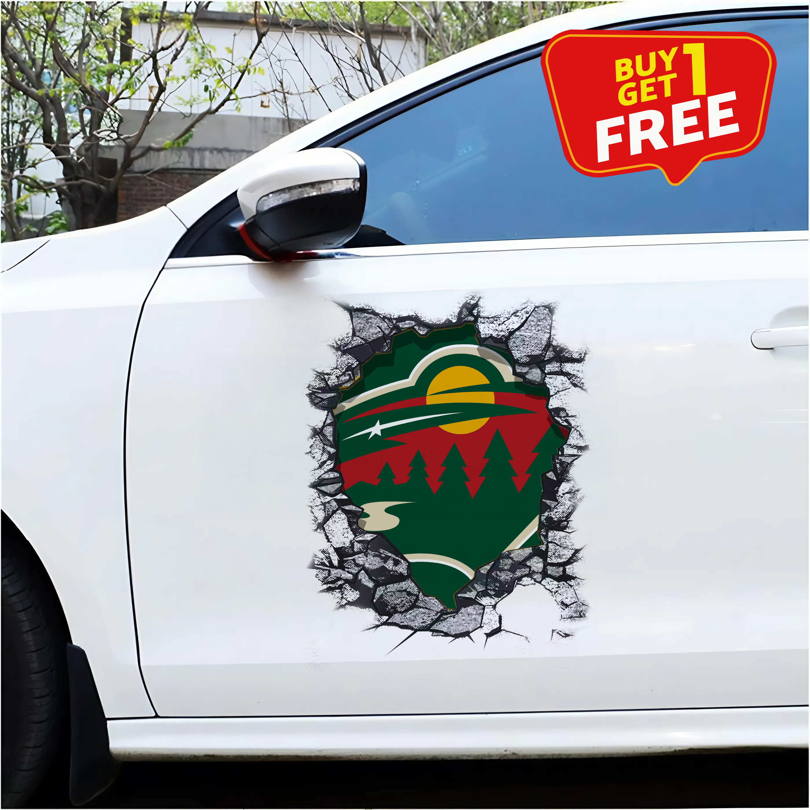 Minnesota Wild Car Door Sticker PT65607