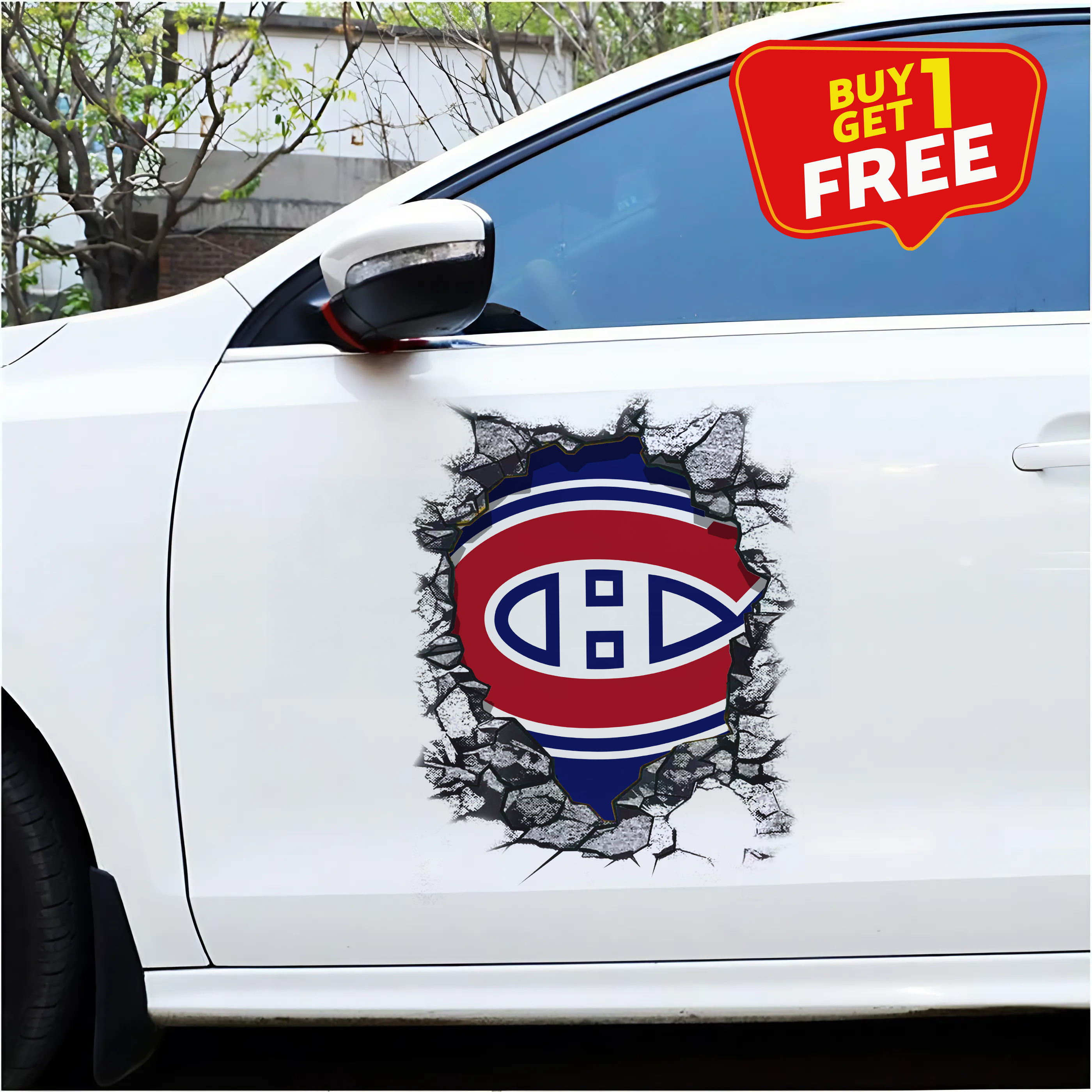 Montreal Canadiens Car Door Sticker PT65608