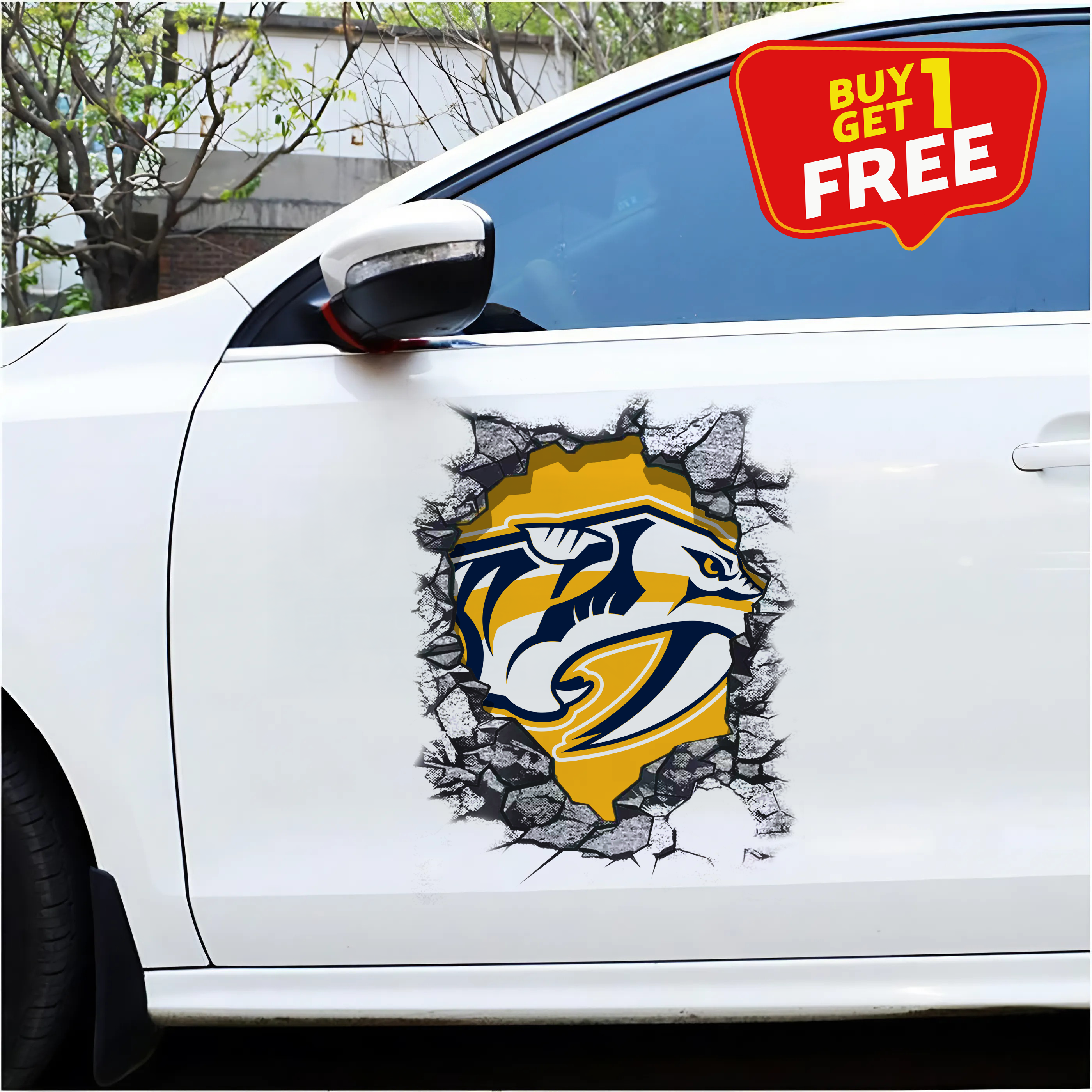 Nashville Predators Car Door Sticker PT65609