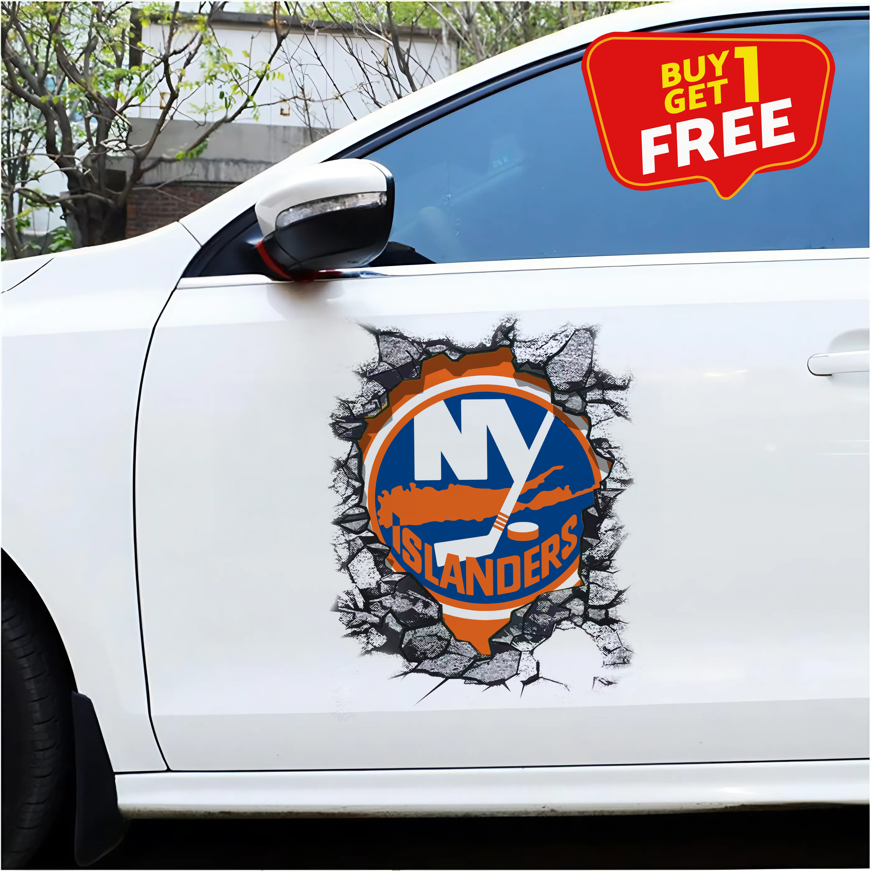 New York Islanders Car Door Sticker PT65611