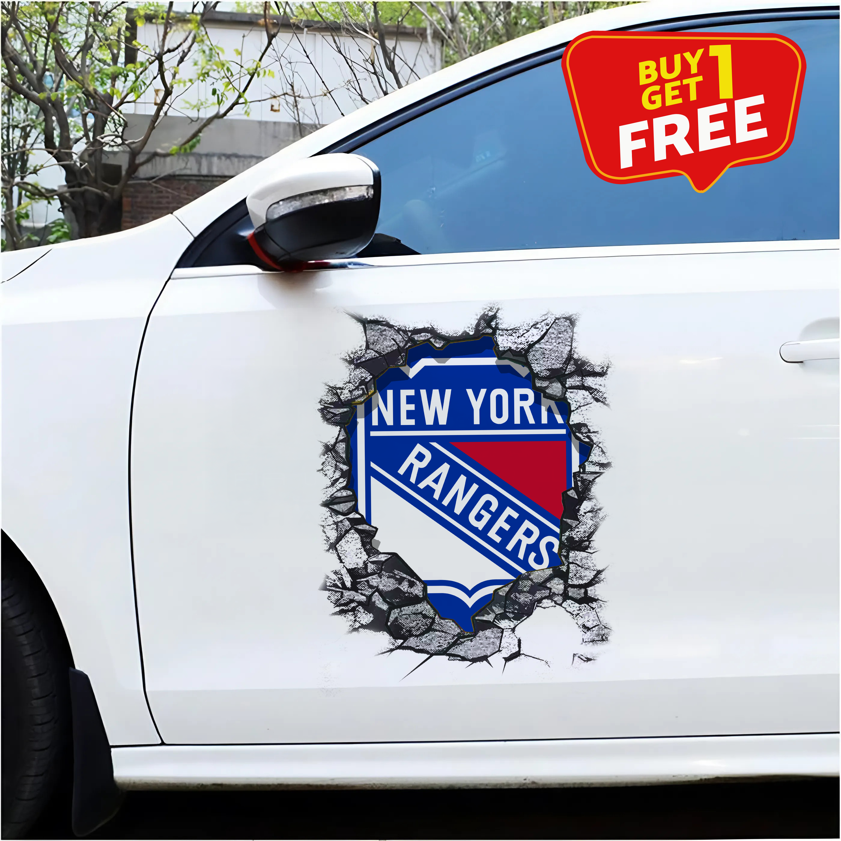 New York Rangers Car Door Sticker PT65612