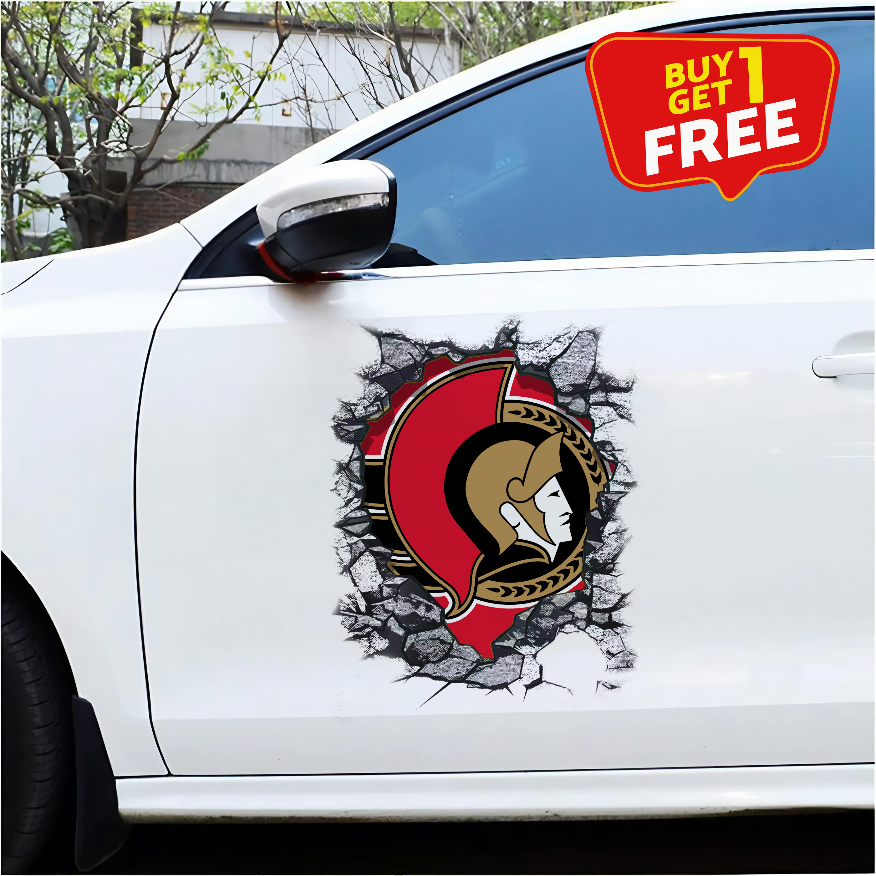 Ottawa Senators Car Door Sticker PT65613
