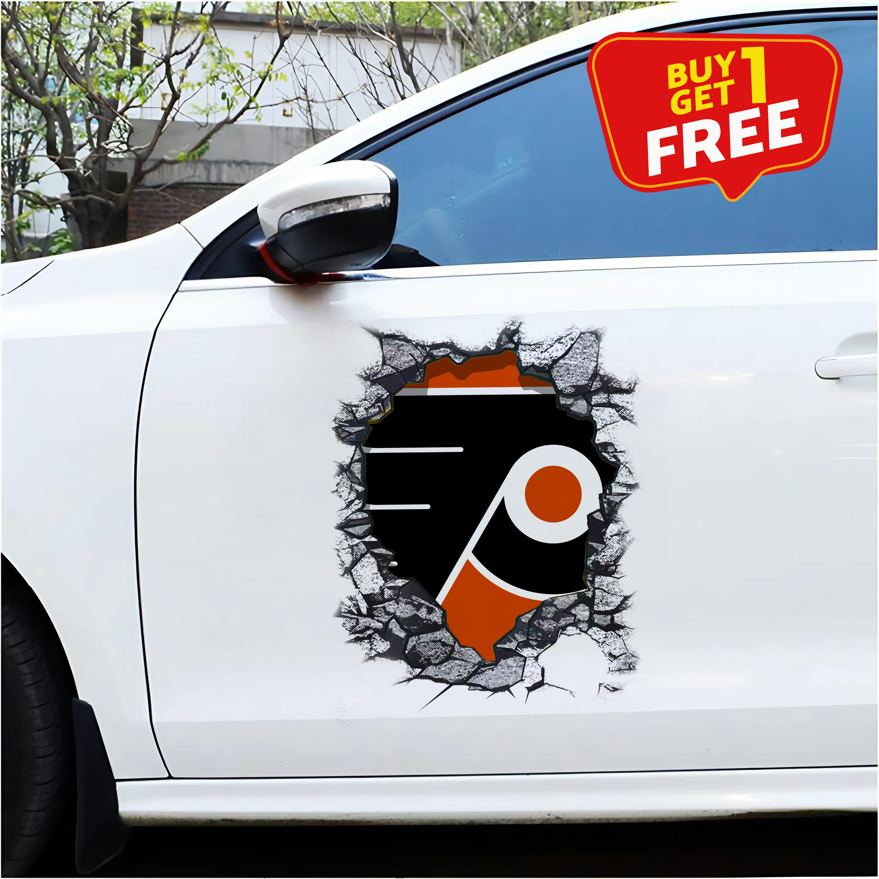 Philadelphia Flyers Car Door Sticker PT65614
