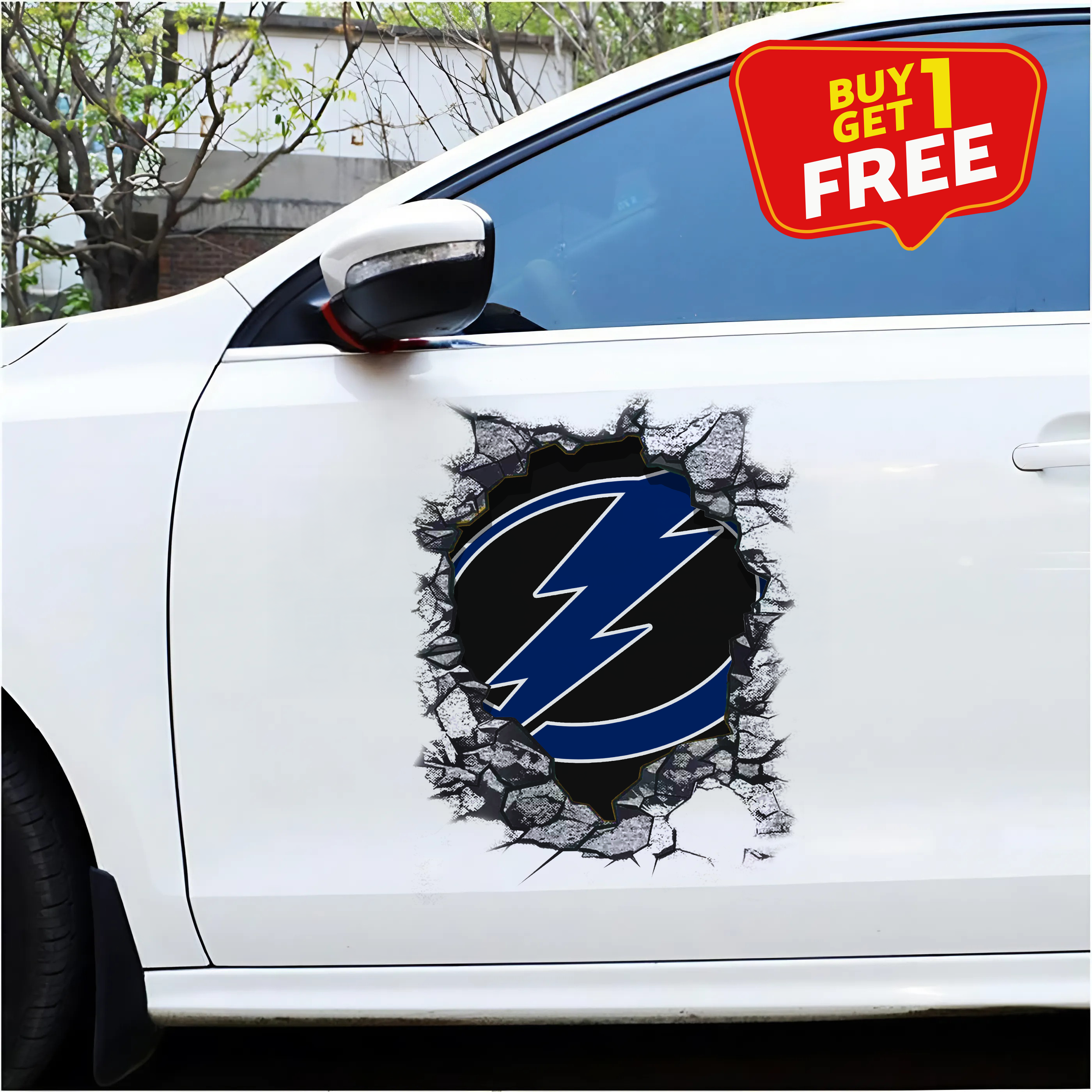 Tampa Bay Lightning Car Door Sticker PT65619