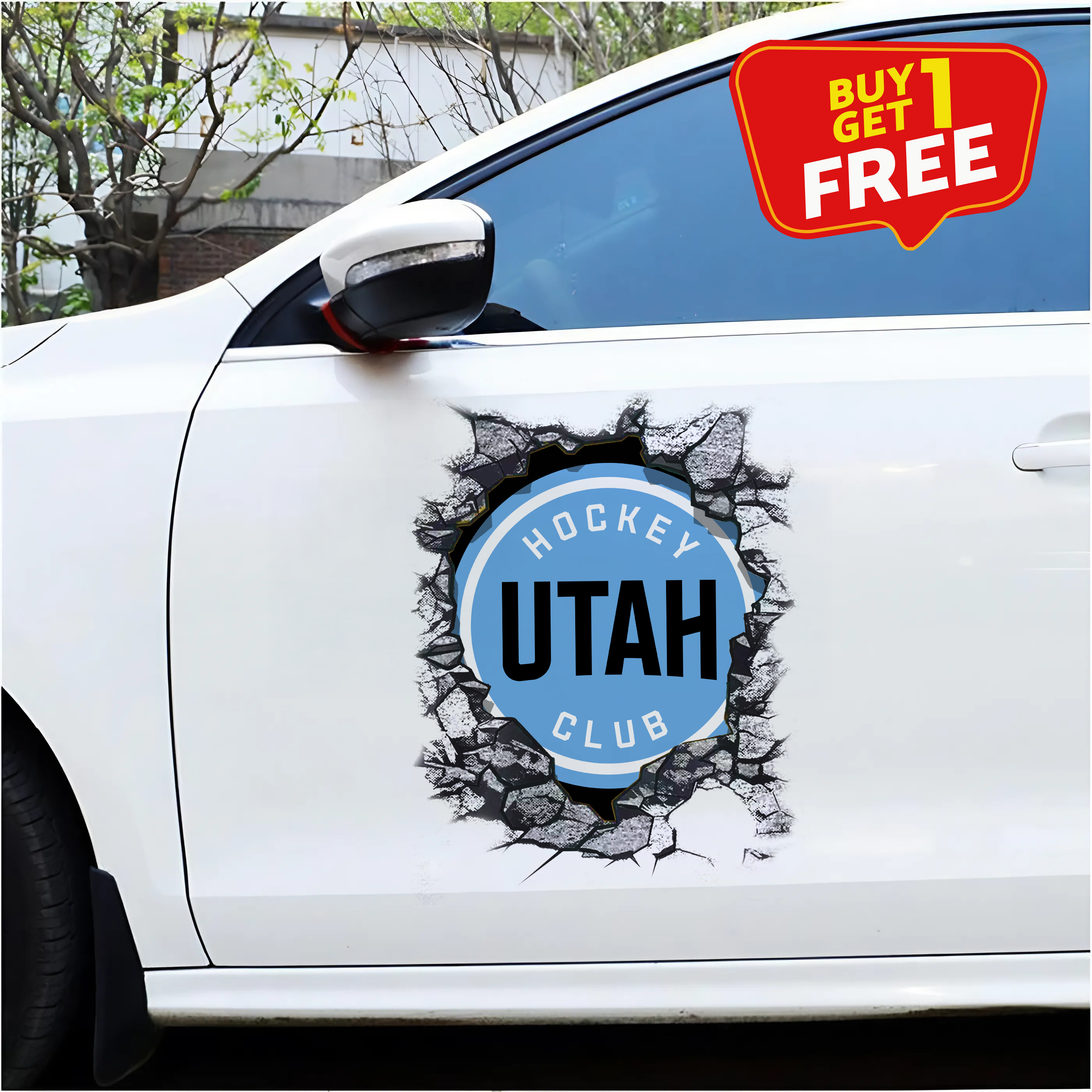 Utah Hockey Club Car Door Sticker PT65621