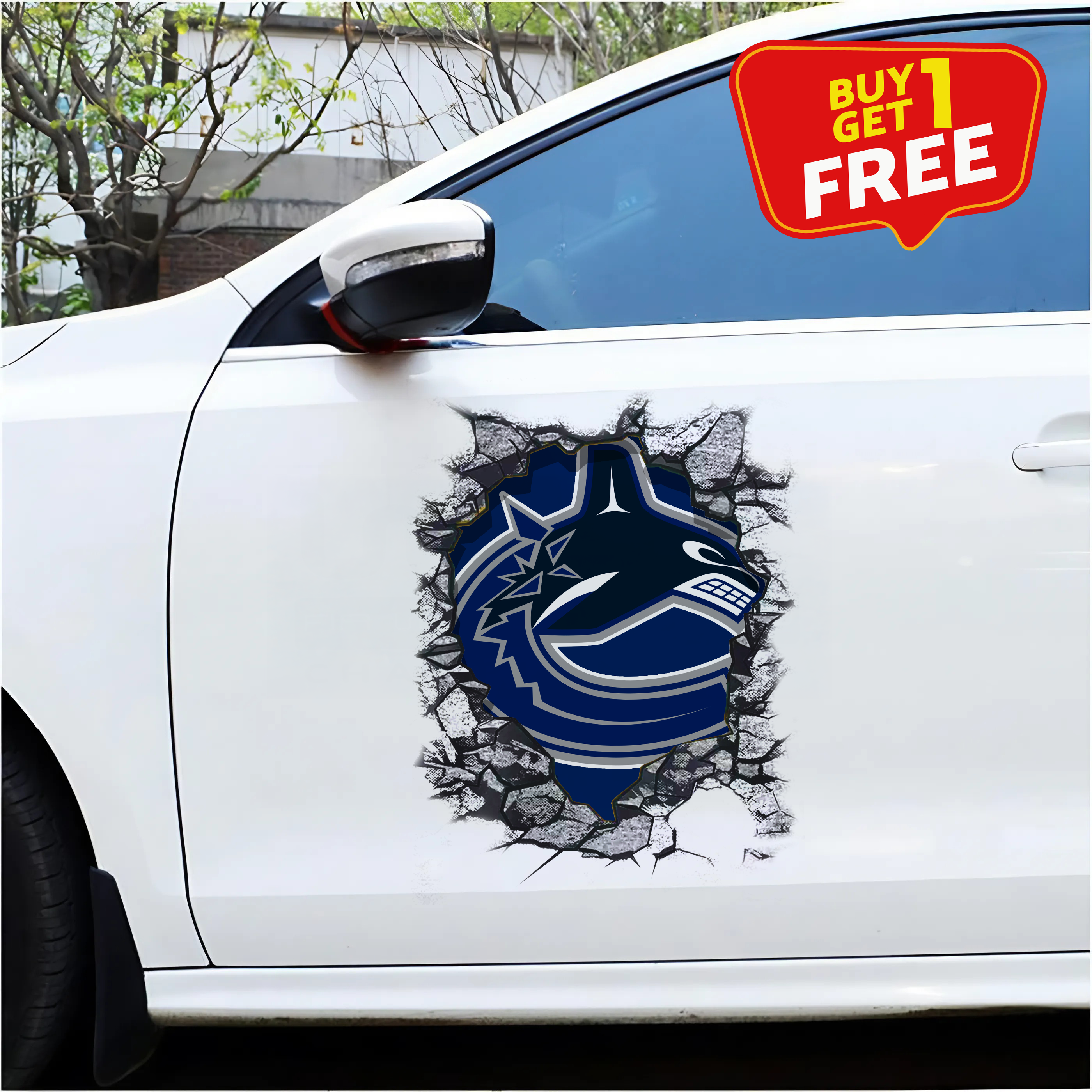 Vancouver Canucks Car Door Sticker PT65622