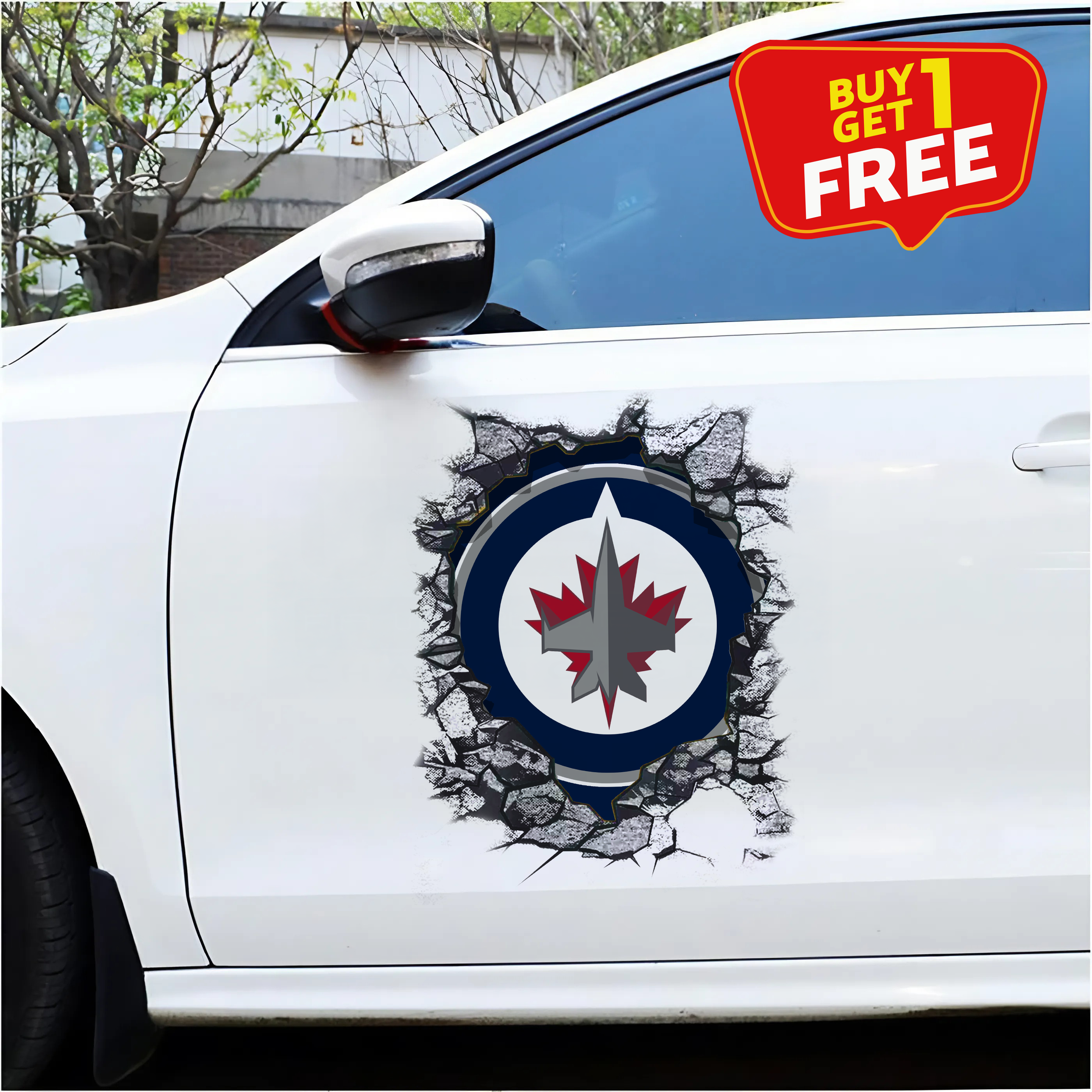 Winnipeg Jets Car Door Sticker PT65625
