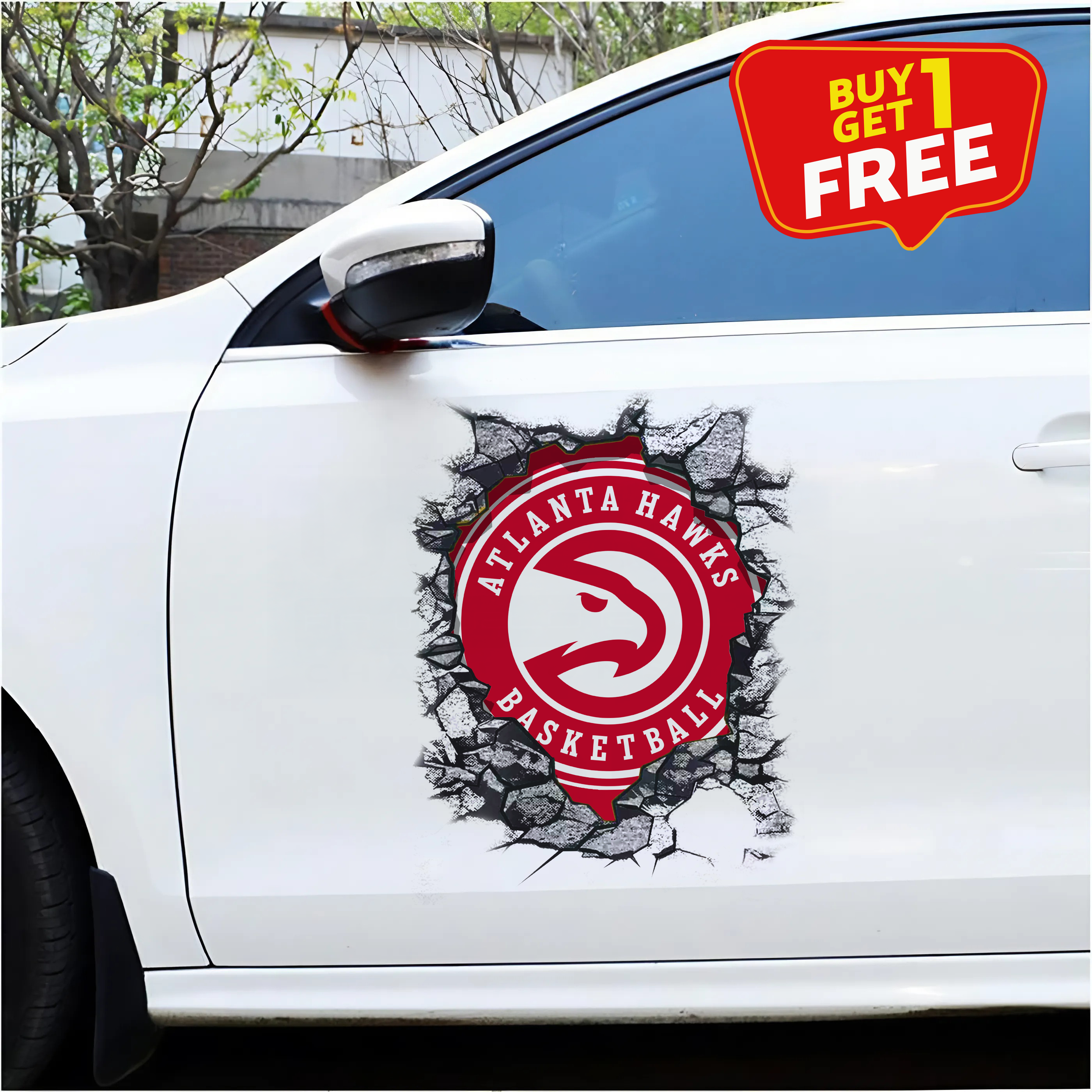 Atlanta Hawks Car Door Sticker PT65712