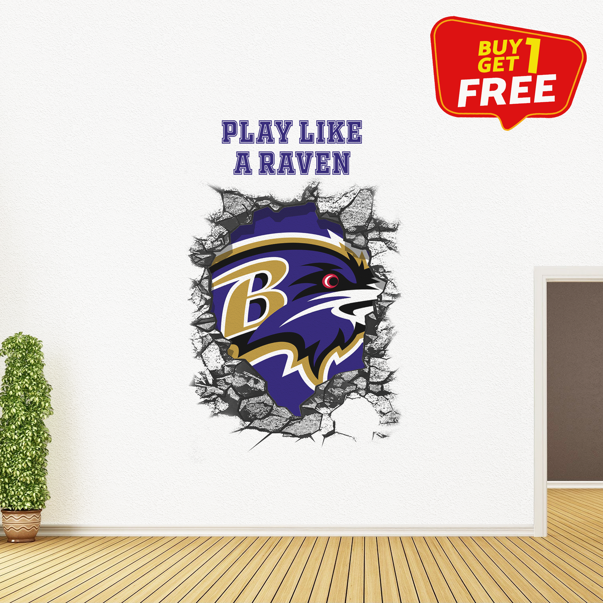 Baltimore Ravens Wall Decal PT65744