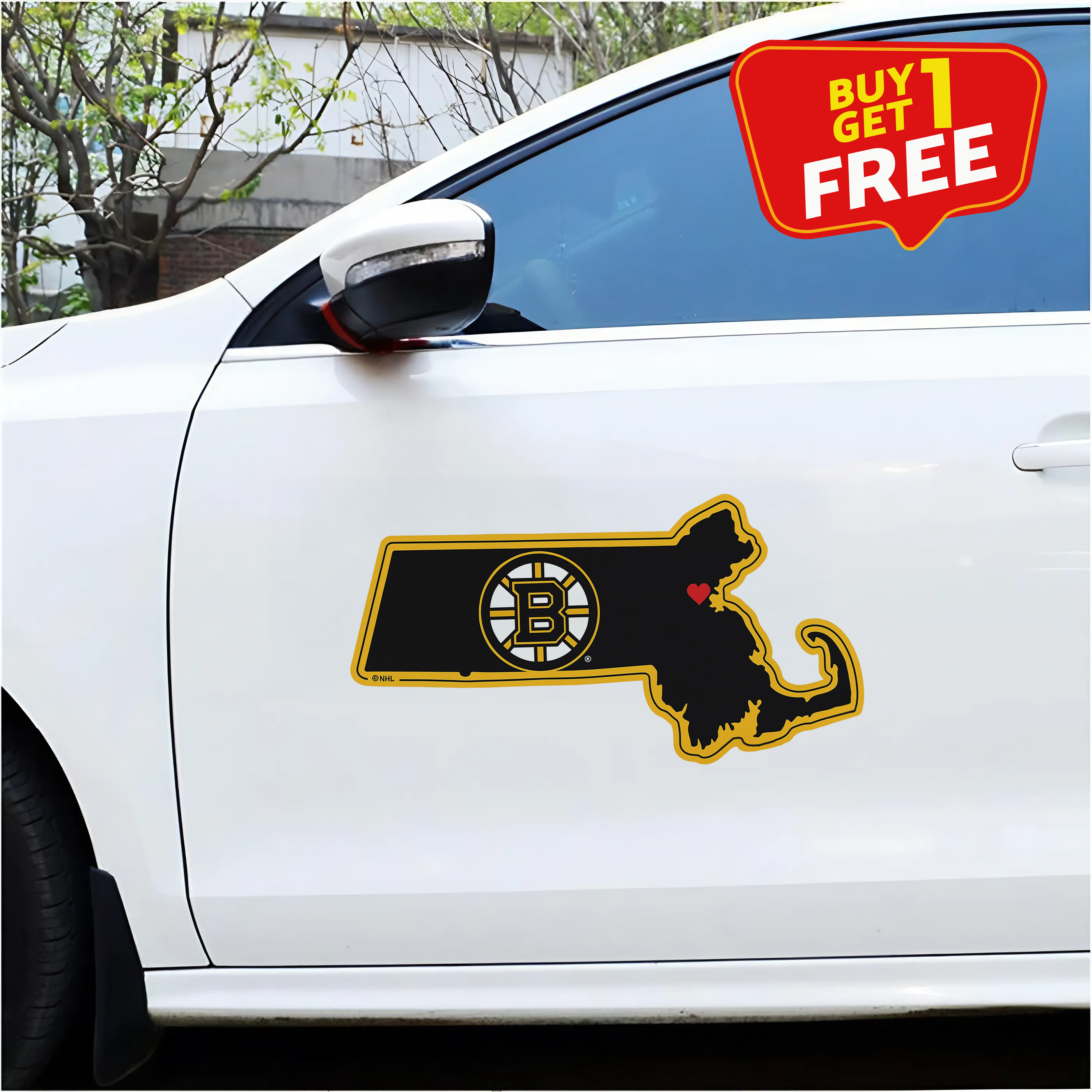 Boston Bruins Car Door Sticker PT65699